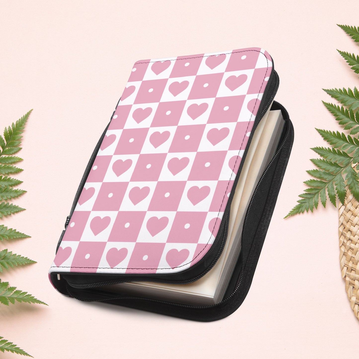 Pink Checkered Hearts Book Cover