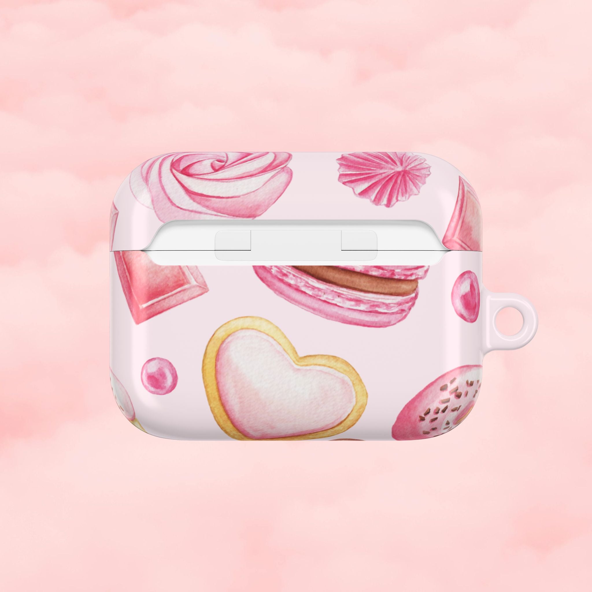 Pink Macaron Sweets Airpod Case