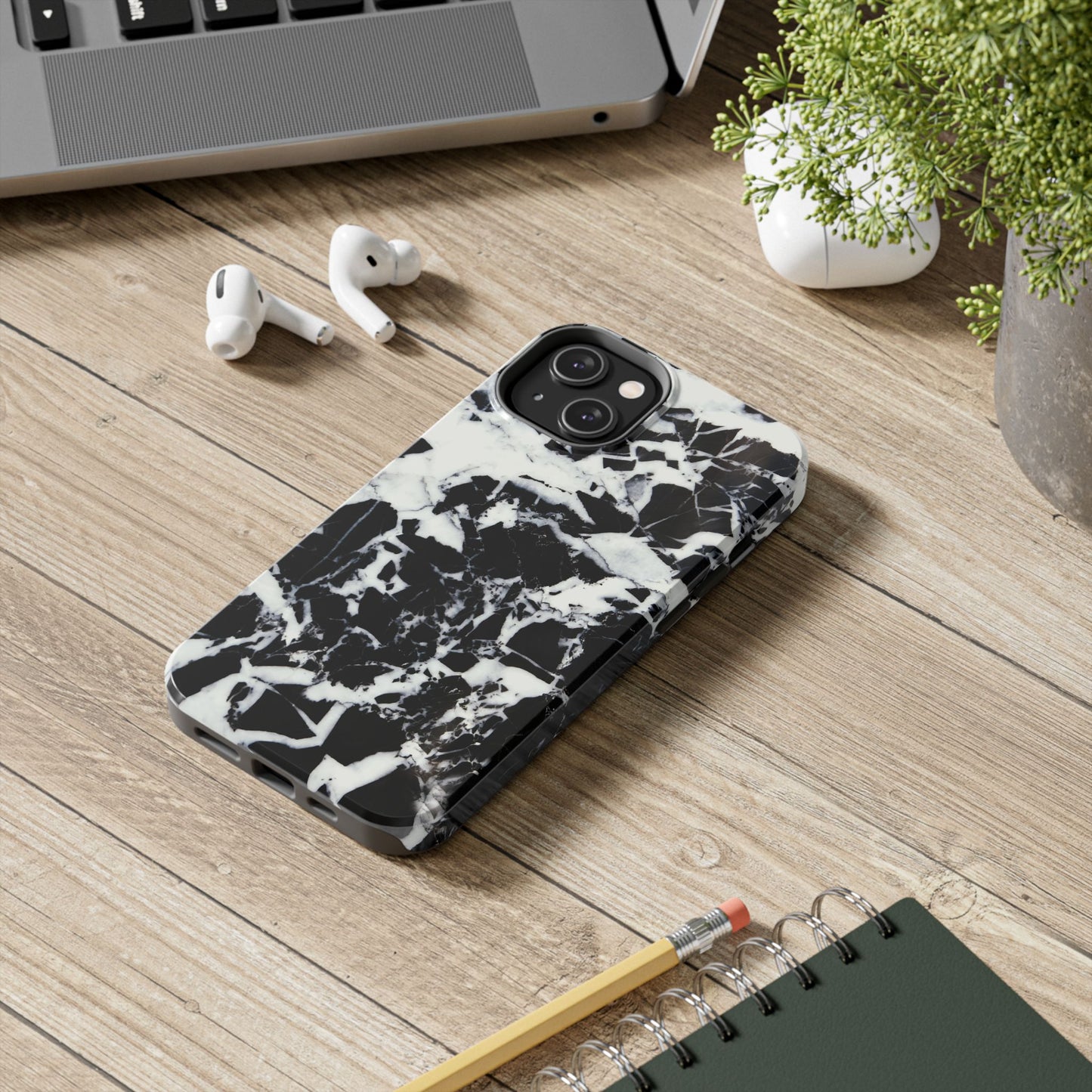 Black & White Shattered Phone Case (Apple & Android)