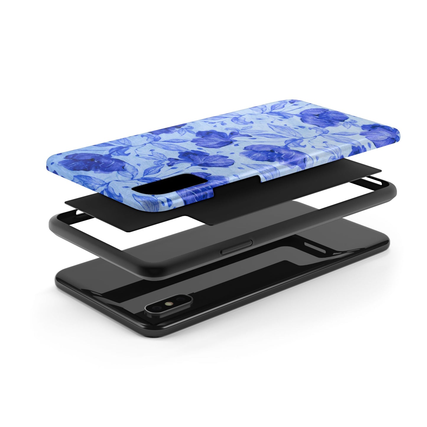 Blue Floral Pattern Phone Case (Apple & Android)