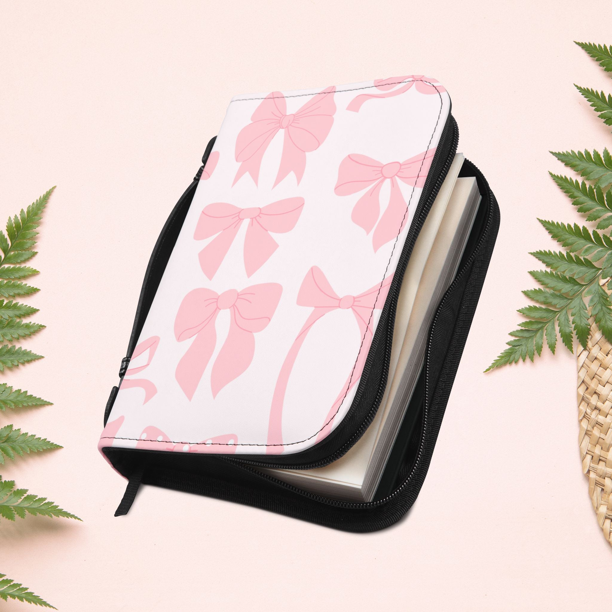 Girly Pink Ribbons Book Cover