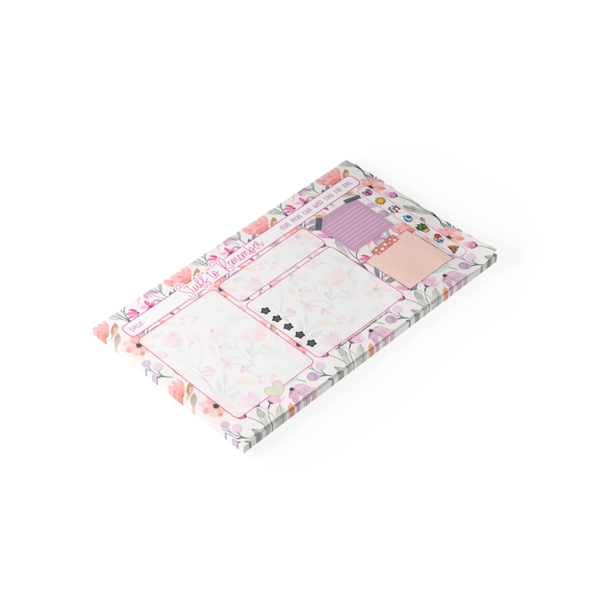 Floral Berry Blooms Sticky Note Pad