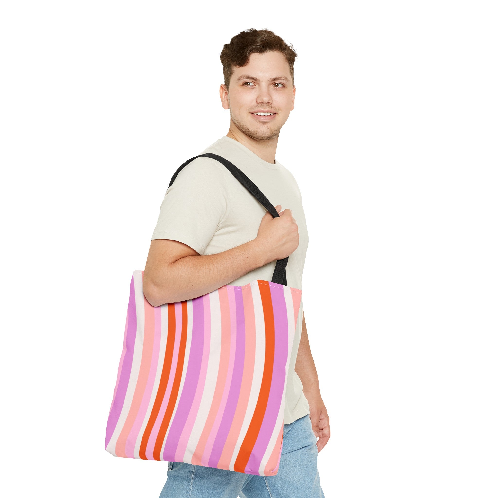 Retro Groovy Waves Tote Bag