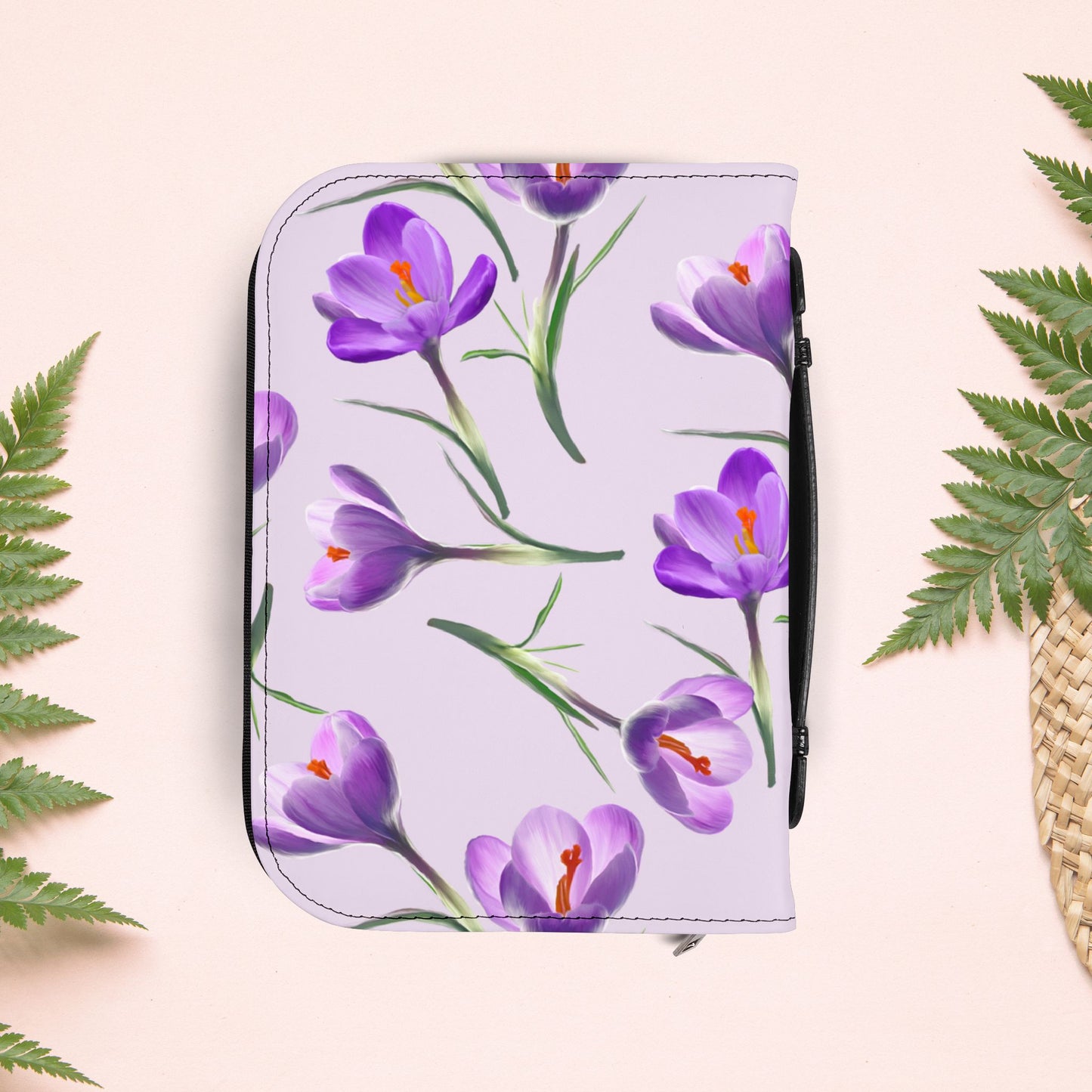 Purple Crocus Flowers Book Cover