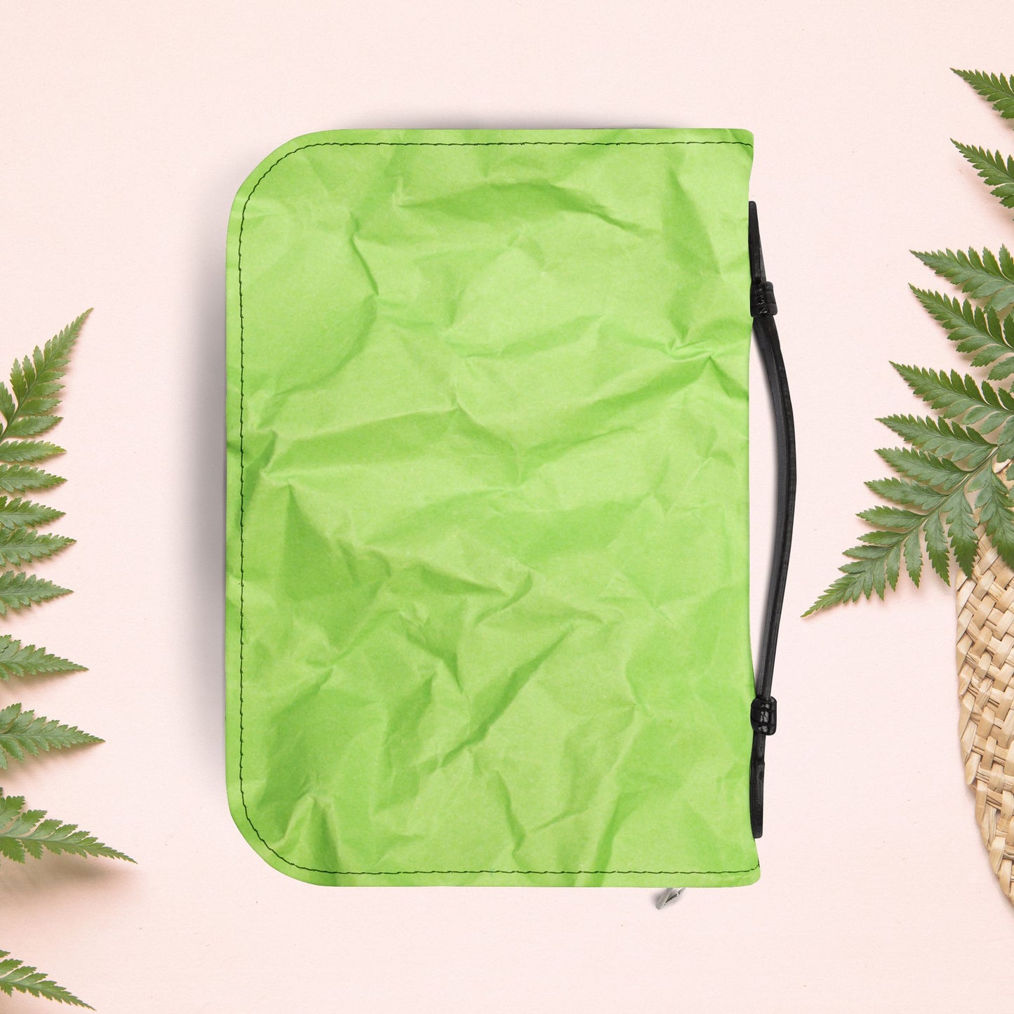 Wrinkled Apple Green Paper Book Cover