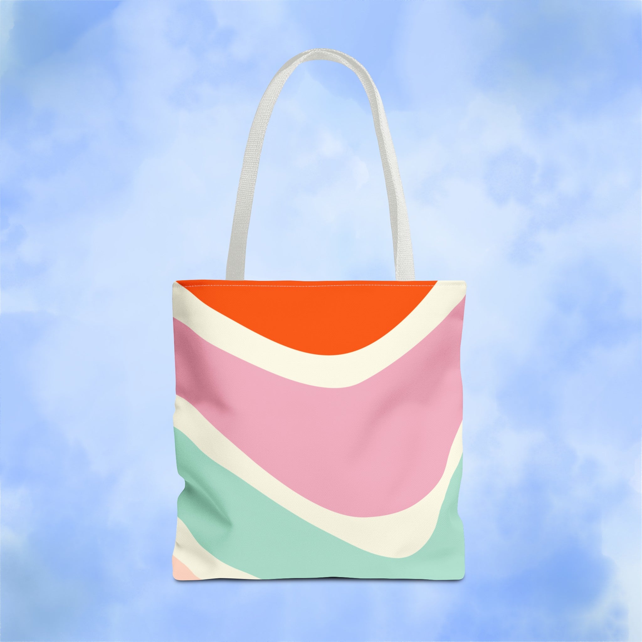 Retro Color Wave Tote Bag