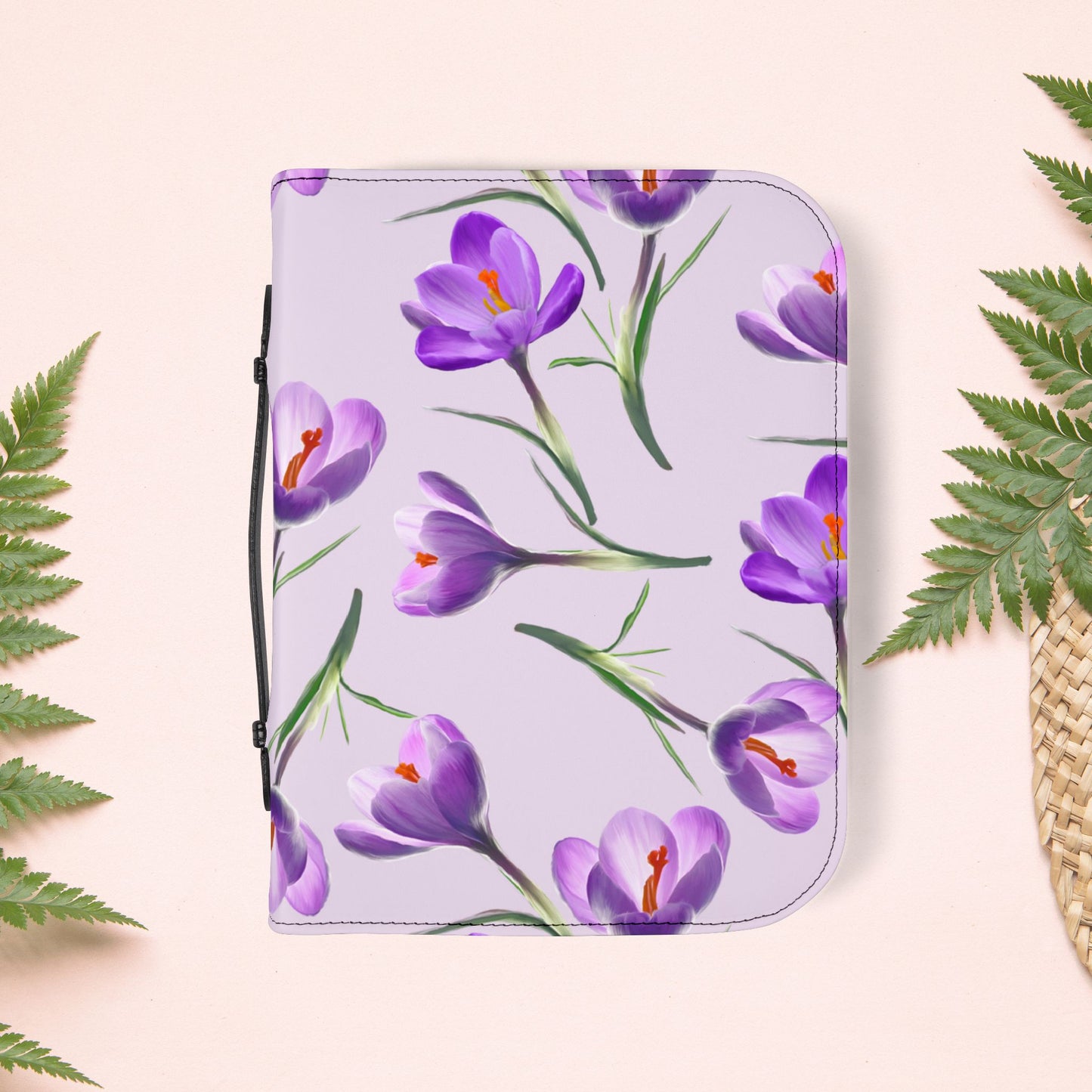 Purple Crocus Flowers Book Cover