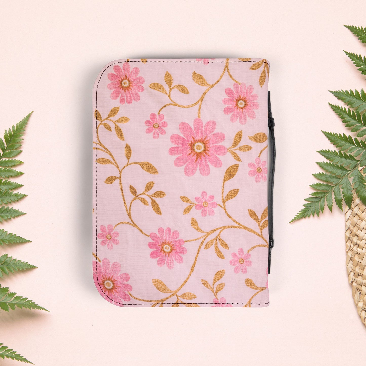 Vintage Pink Floral Book Cover