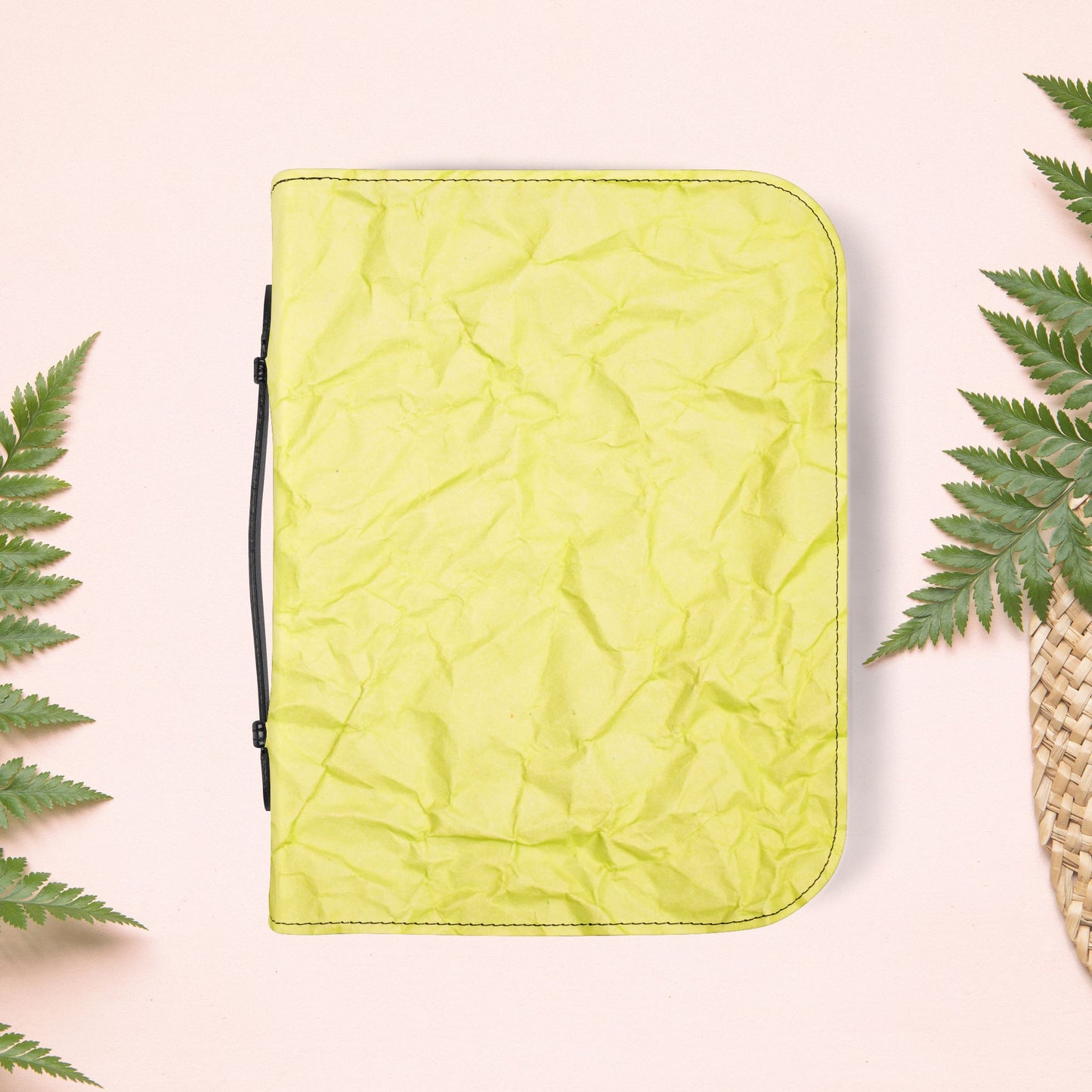 Wrinkled Bright Yellow Paper Book Cover