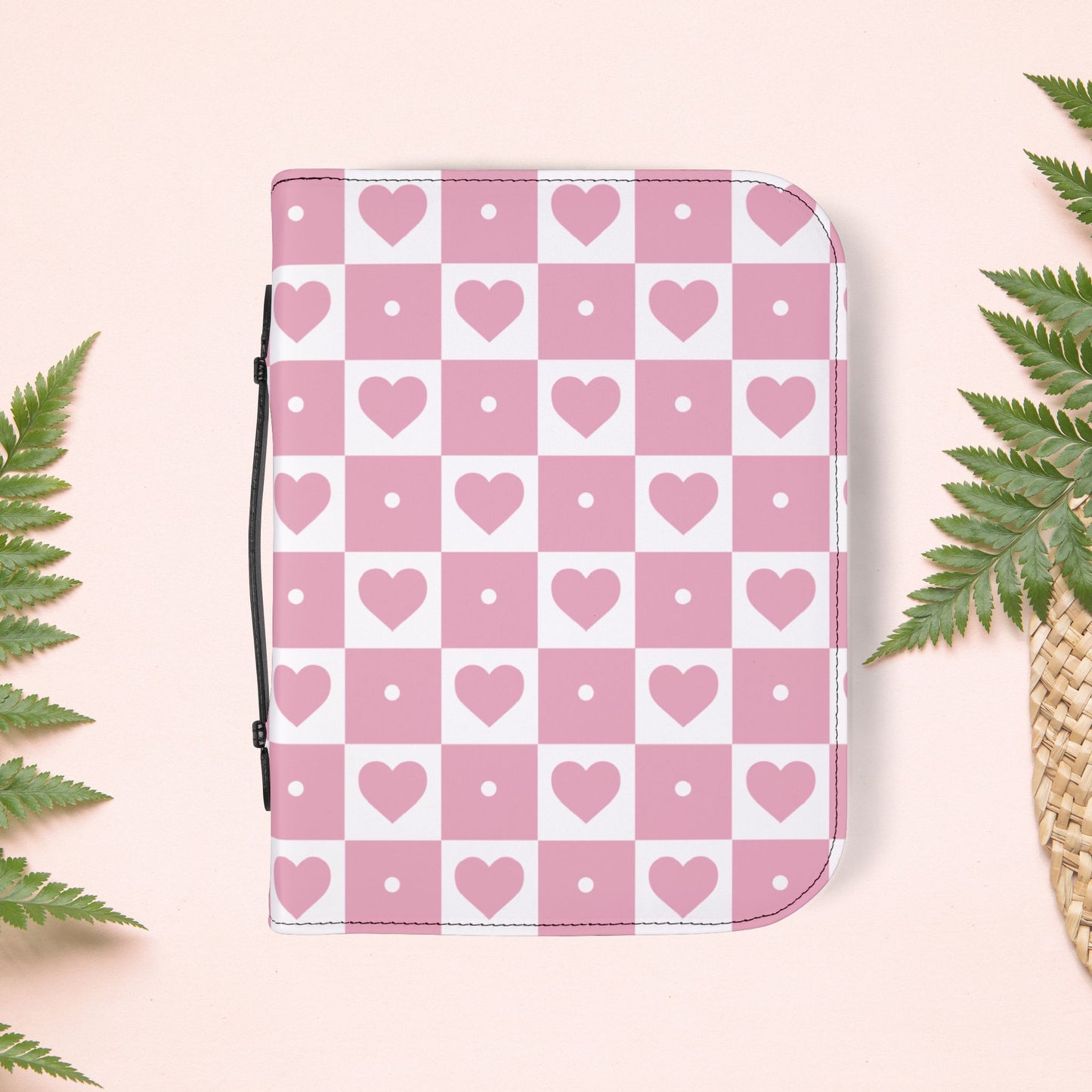 Pink Checkered Hearts Book Cover