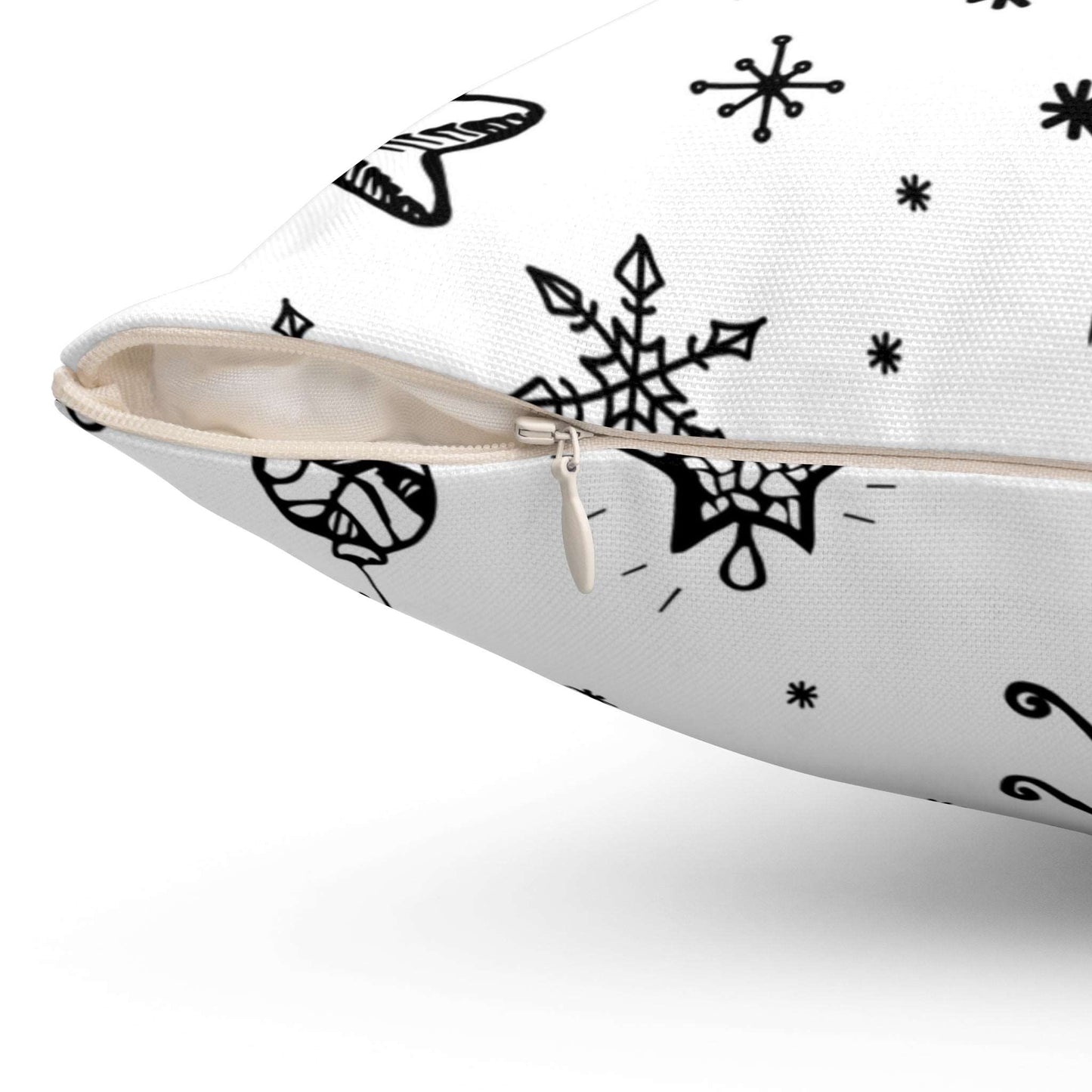 Black & White Christmas Square Pillow