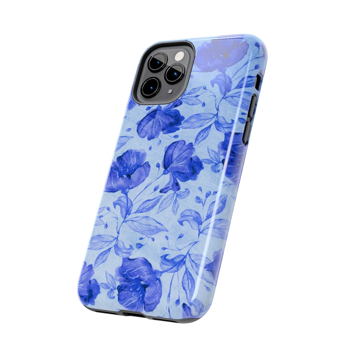 Blue Floral Pattern Phone Case (Apple & Android)