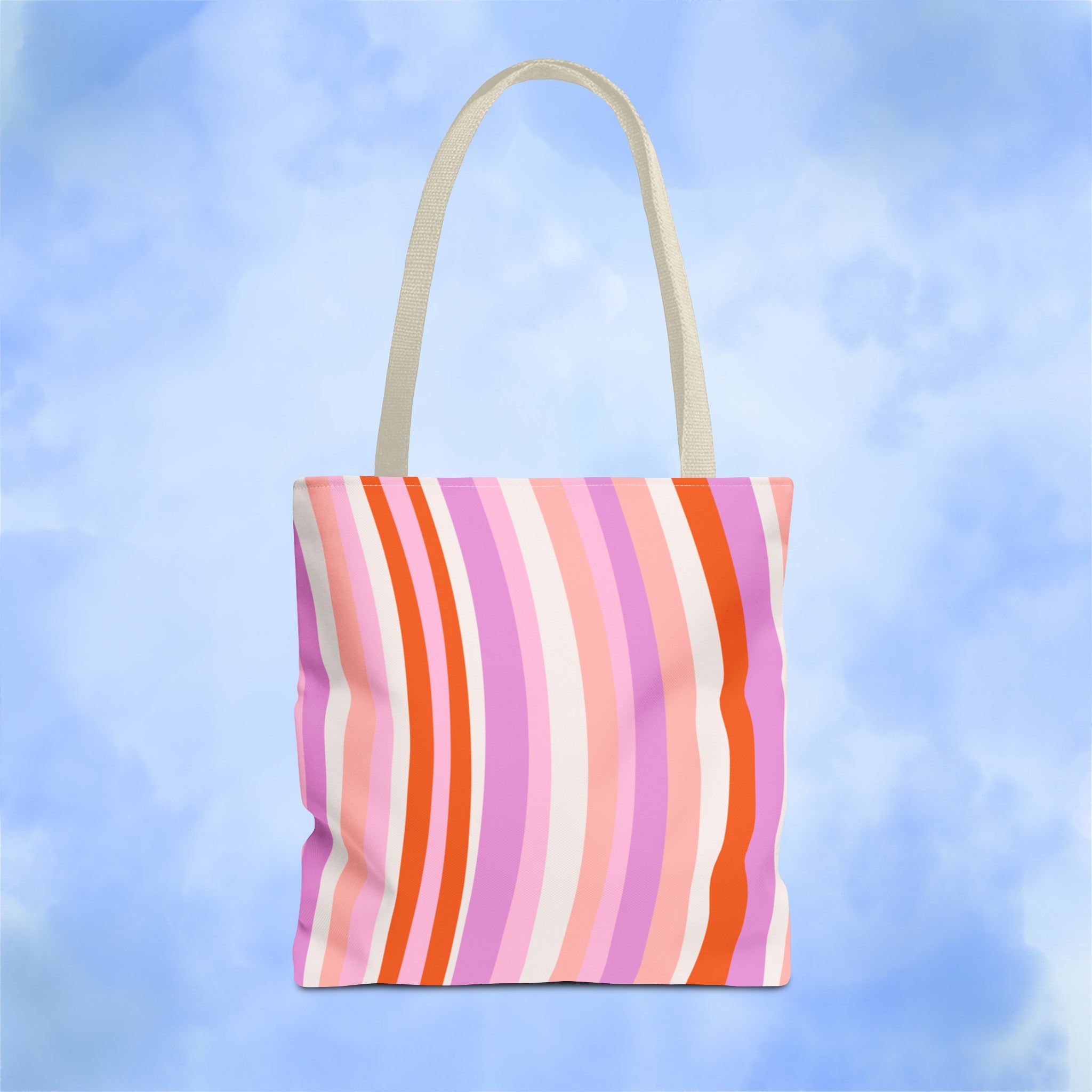 Retro Groovy Waves Tote Bag