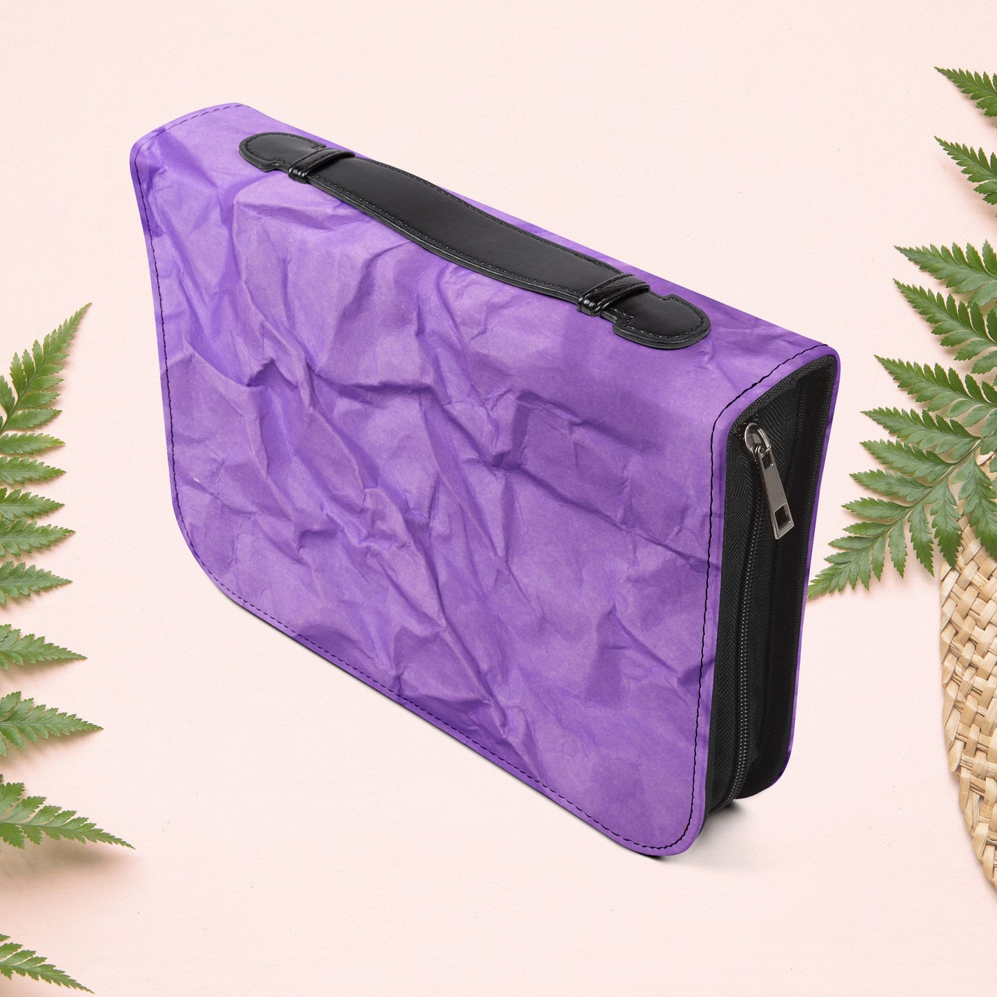 Wrinkled Purple Paper Book Cover