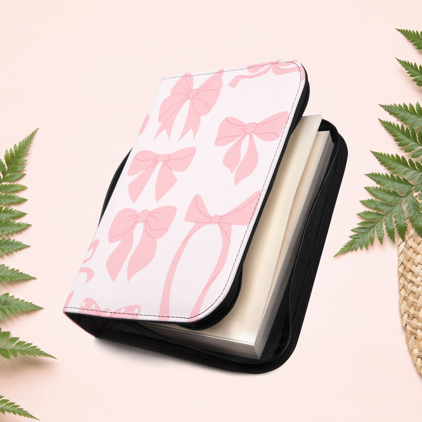 Girly Pink Ribbons Book Cover