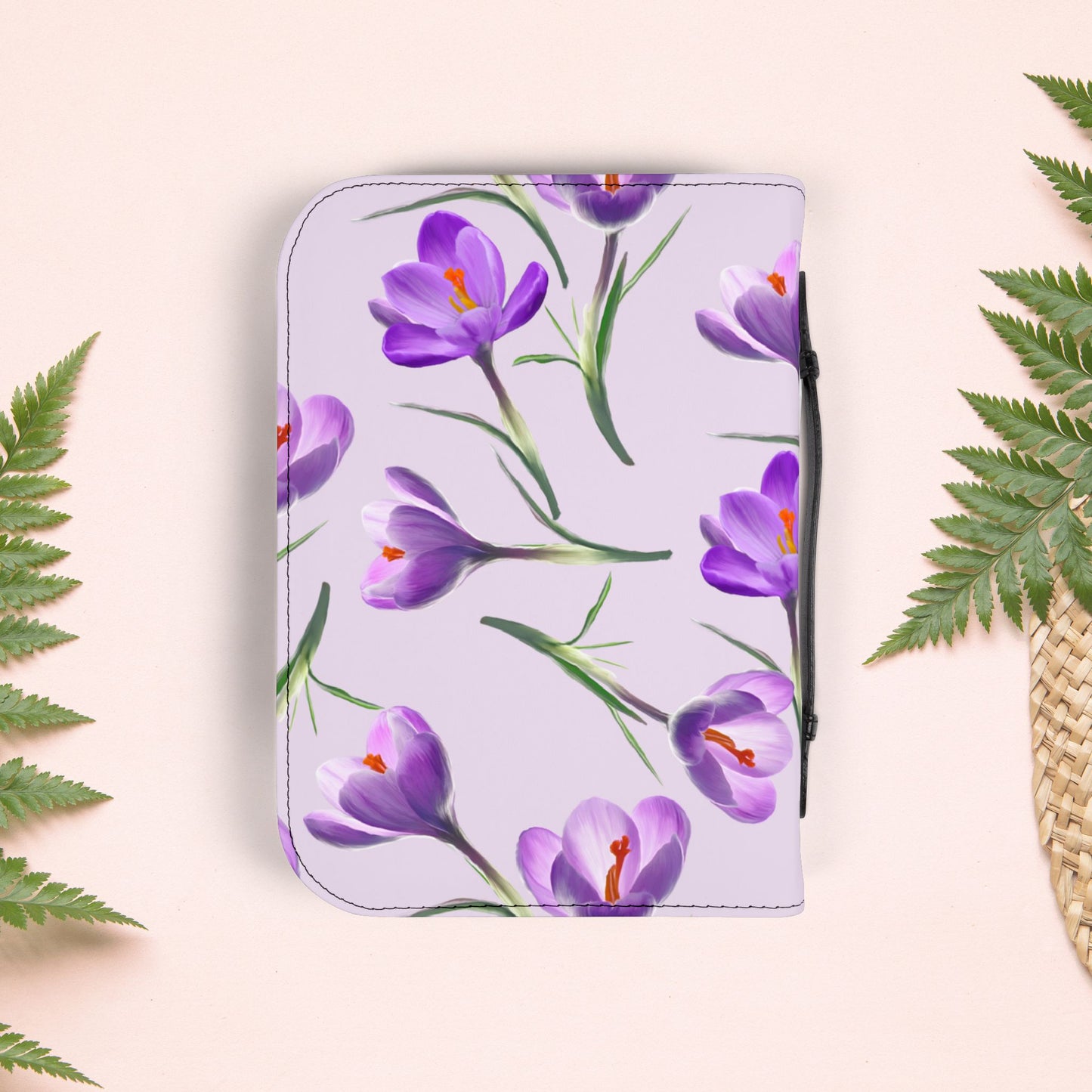 Purple Crocus Flowers Book Cover