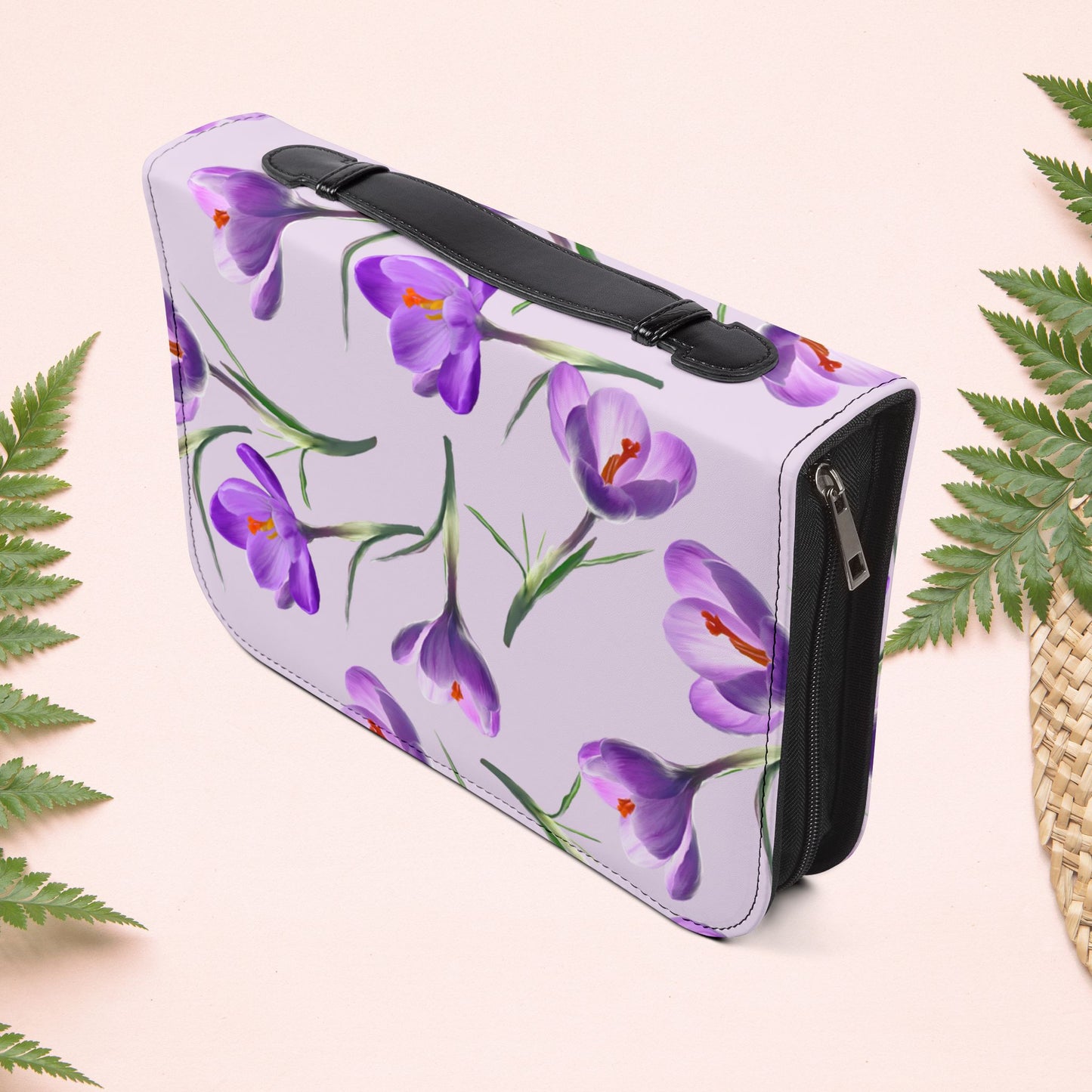Purple Crocus Flowers Book Cover