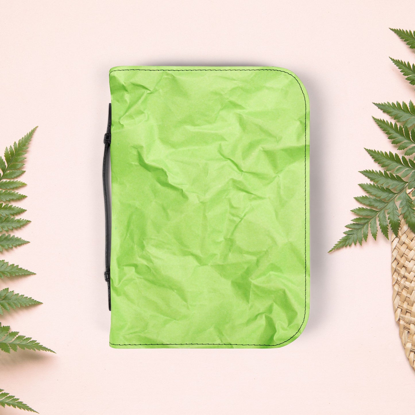 Wrinkled Apple Green Paper Book Cover