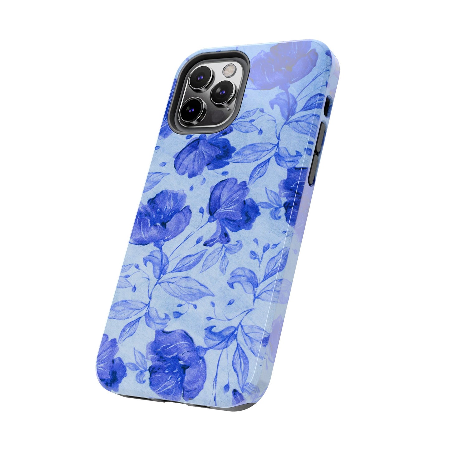 Blue Floral Pattern Phone Case (Apple & Android)
