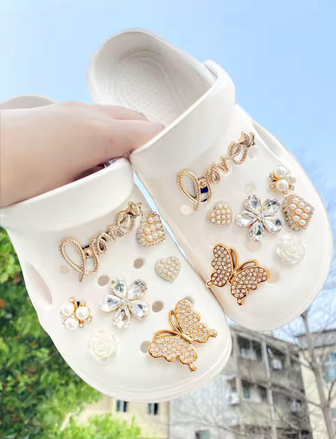 Gilded Glimmer Garden Charms Set