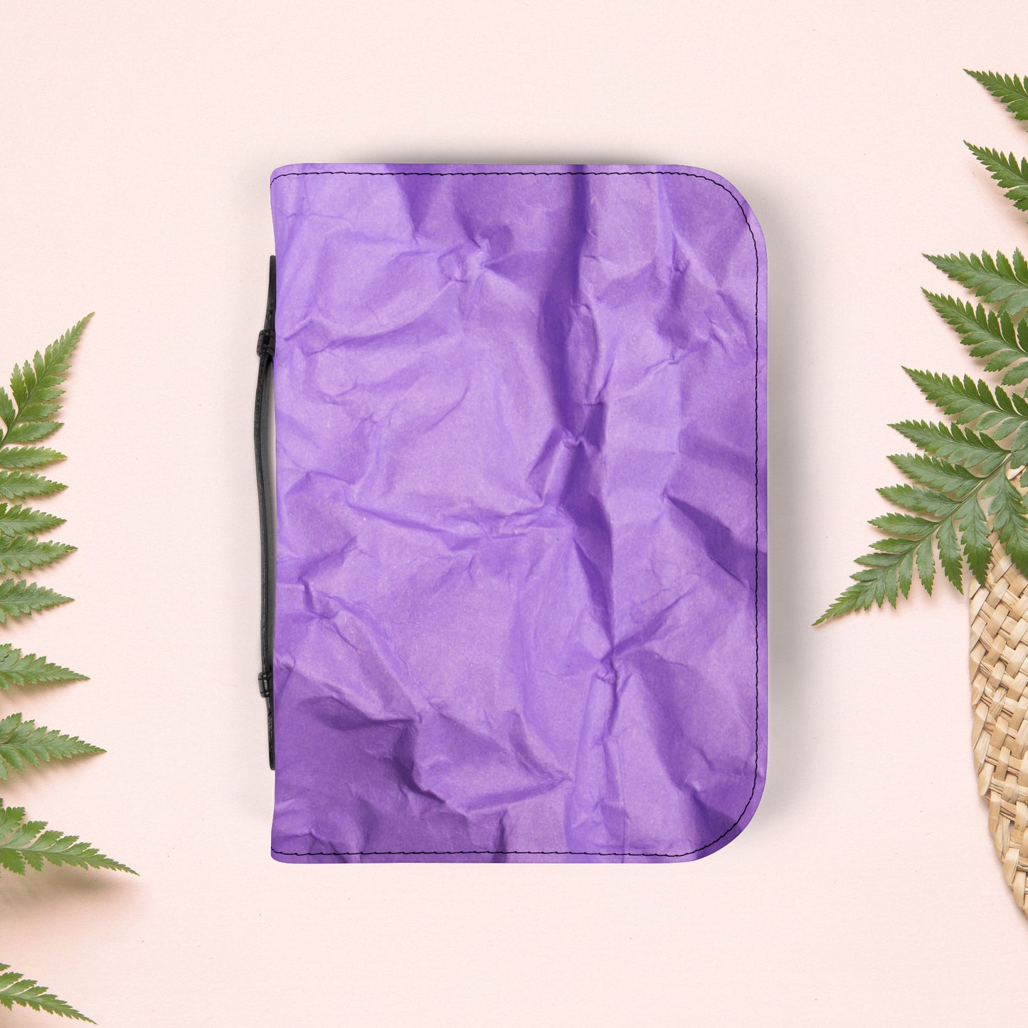 Wrinkled Purple Paper Book Cover