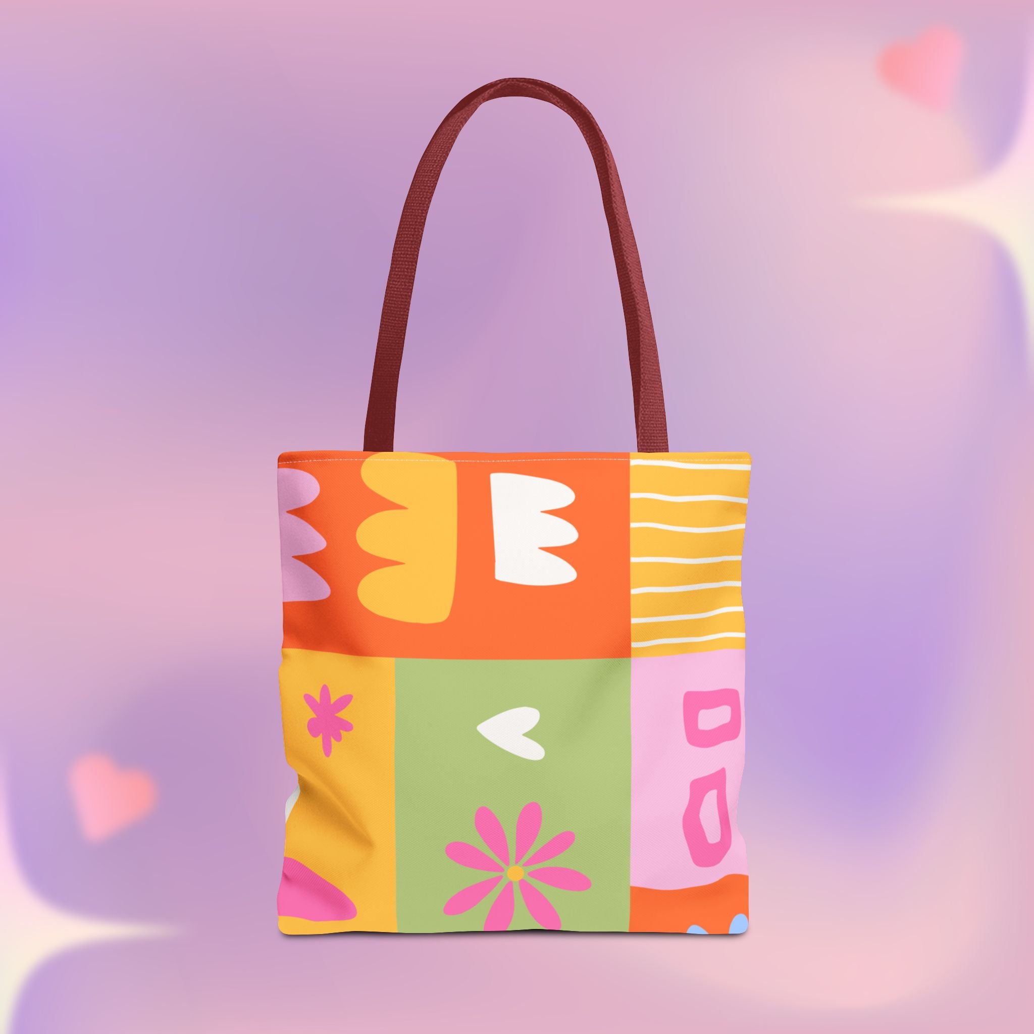 Vibrant Kawaii Floral Tote Bag