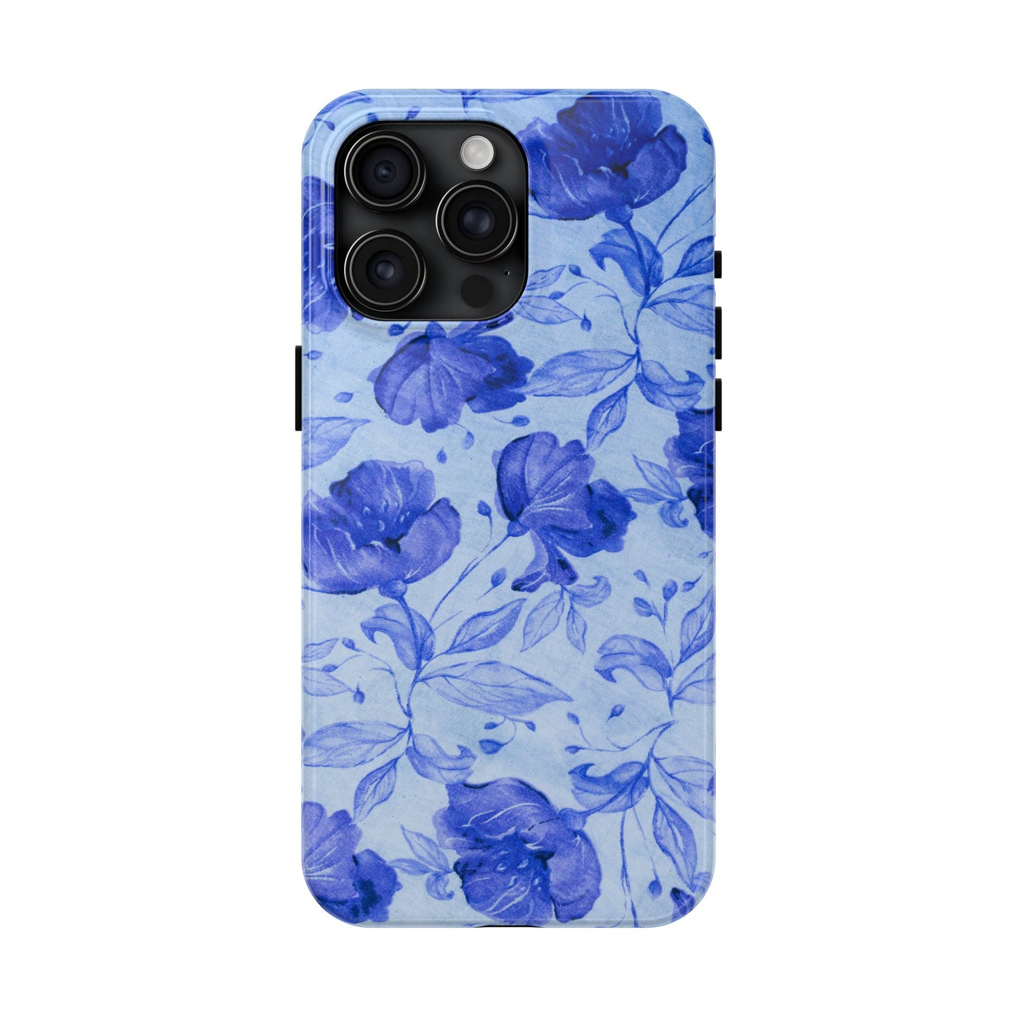 Blue Floral Pattern Phone Case (Apple & Android)