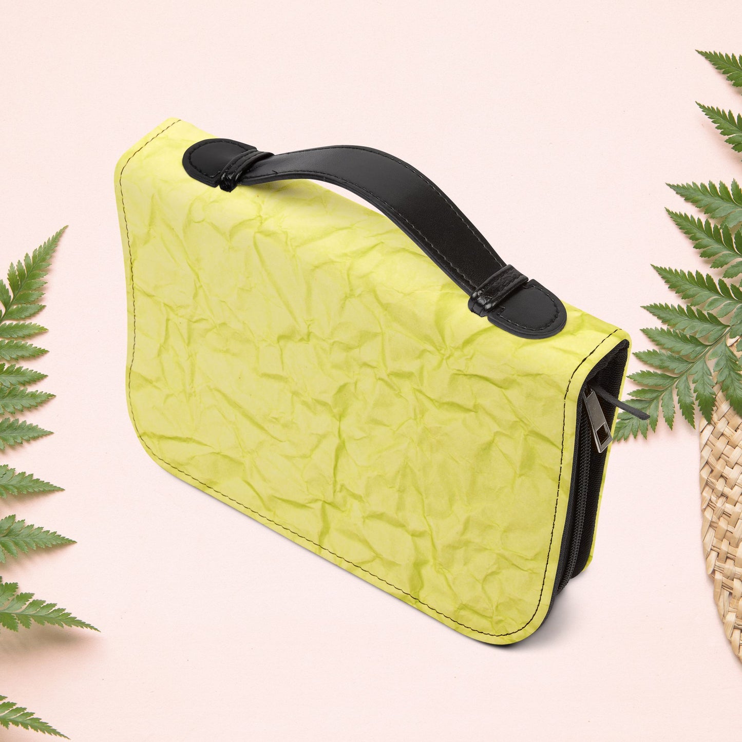 Wrinkled Bright Yellow Paper Book Cover