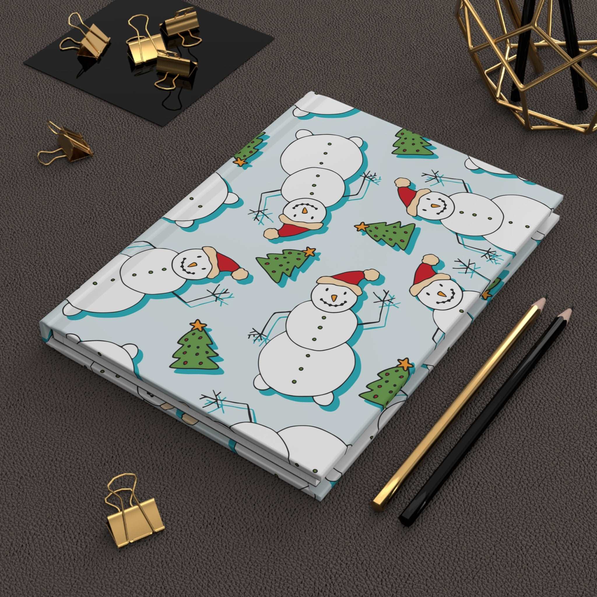 Jolly Winter Snowman Hardcover Matte Journal