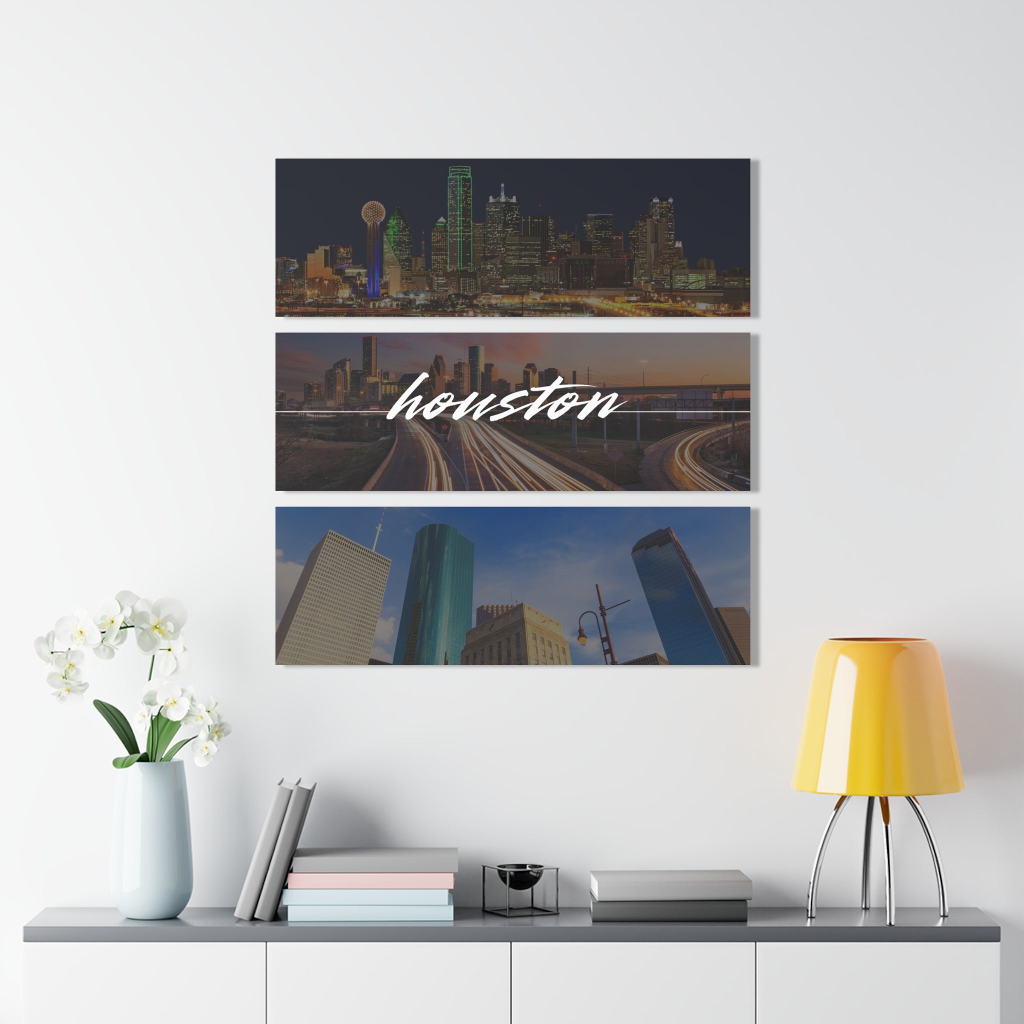 Houston Skyline Acrylic Prints (Triptych)