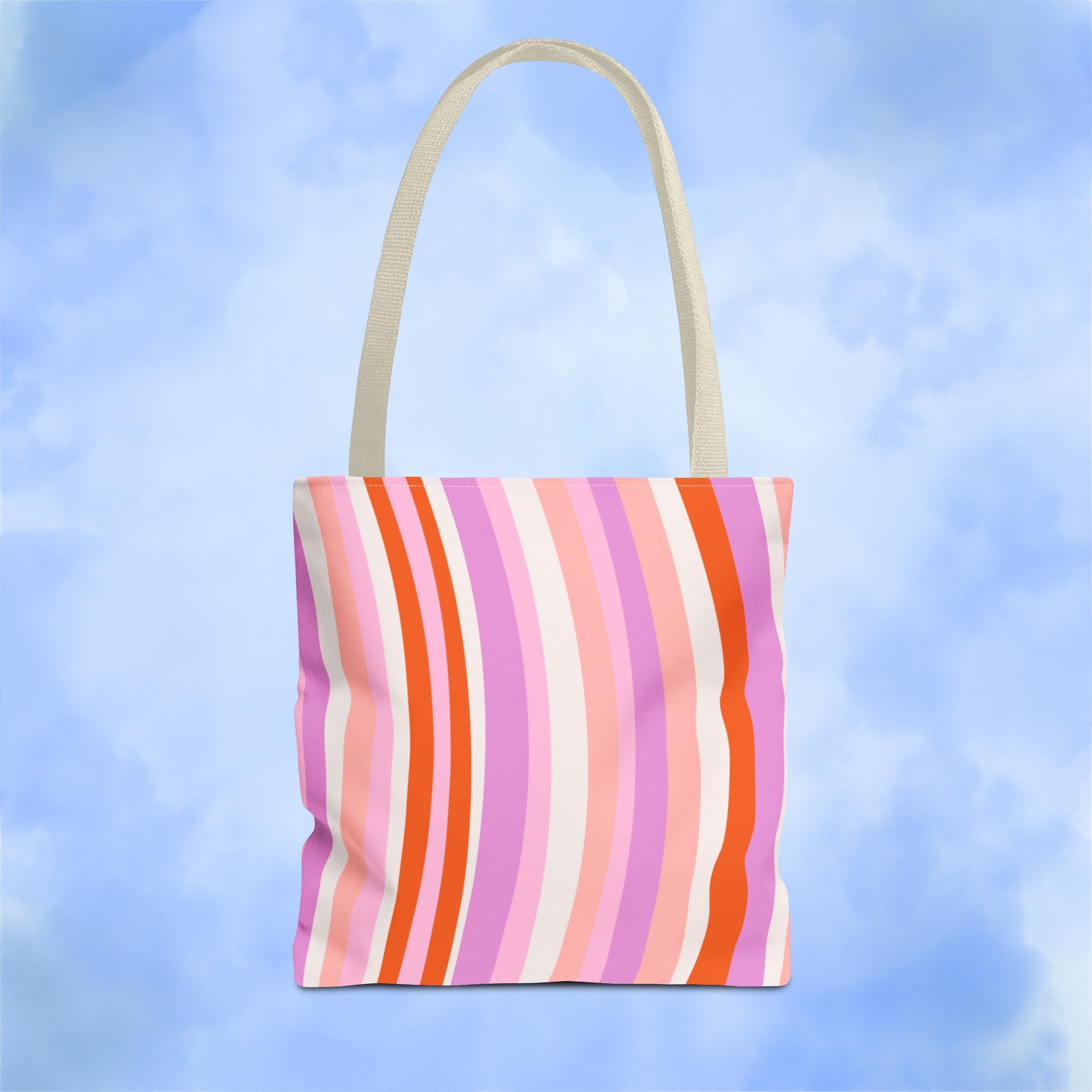 Retro Groovy Waves Tote Bag