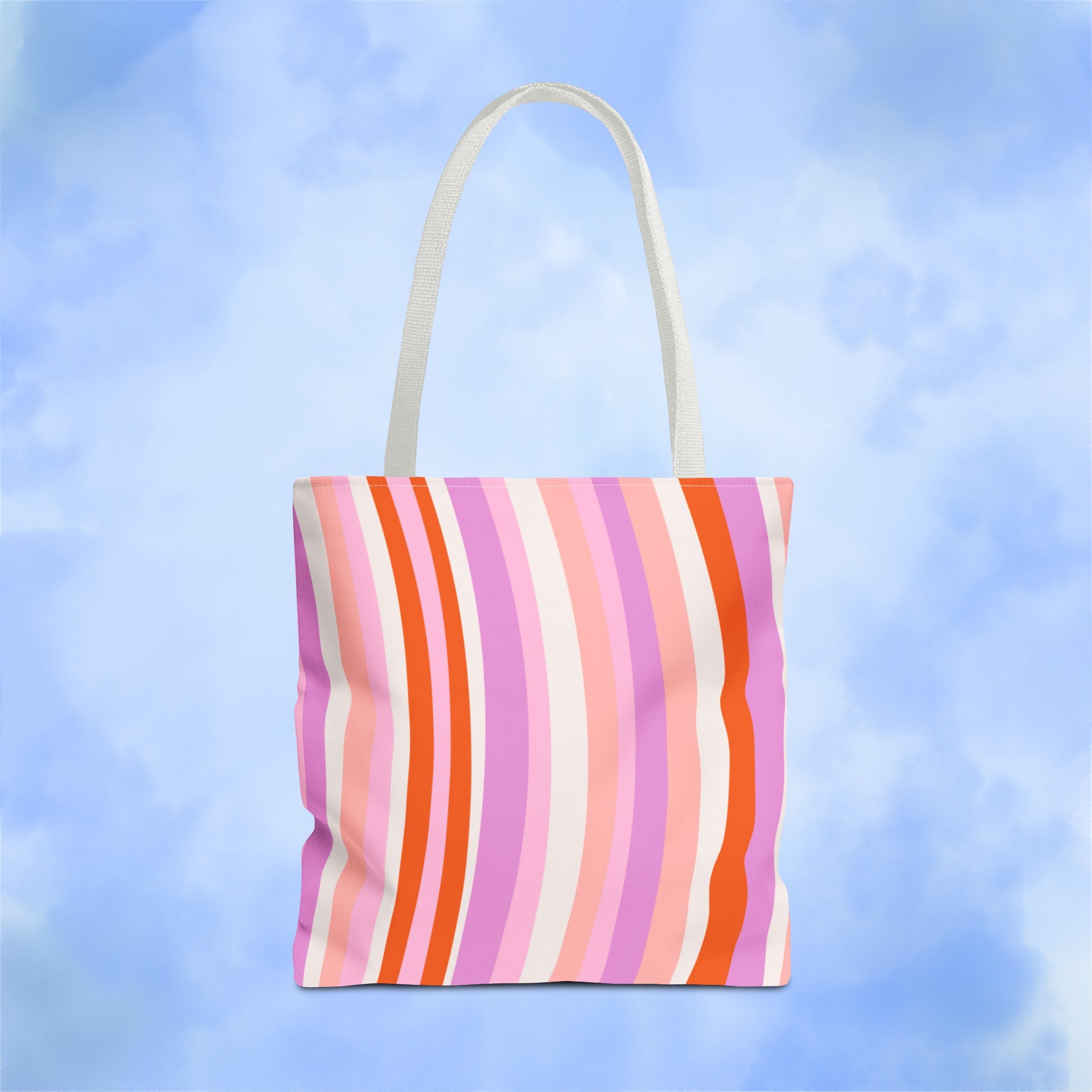 Retro Groovy Waves Tote Bag