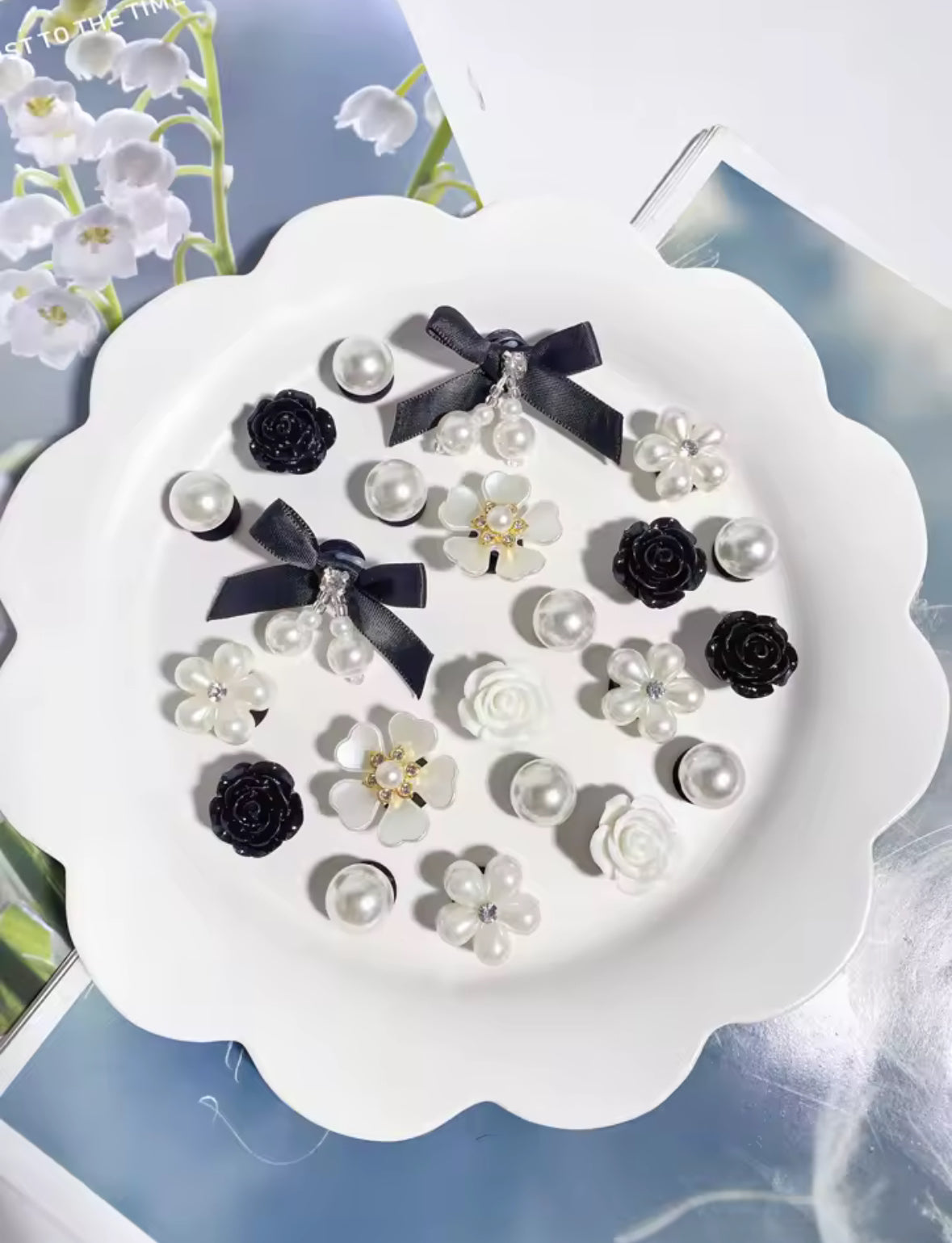 Gothic Rose Noir Clog Charms Set