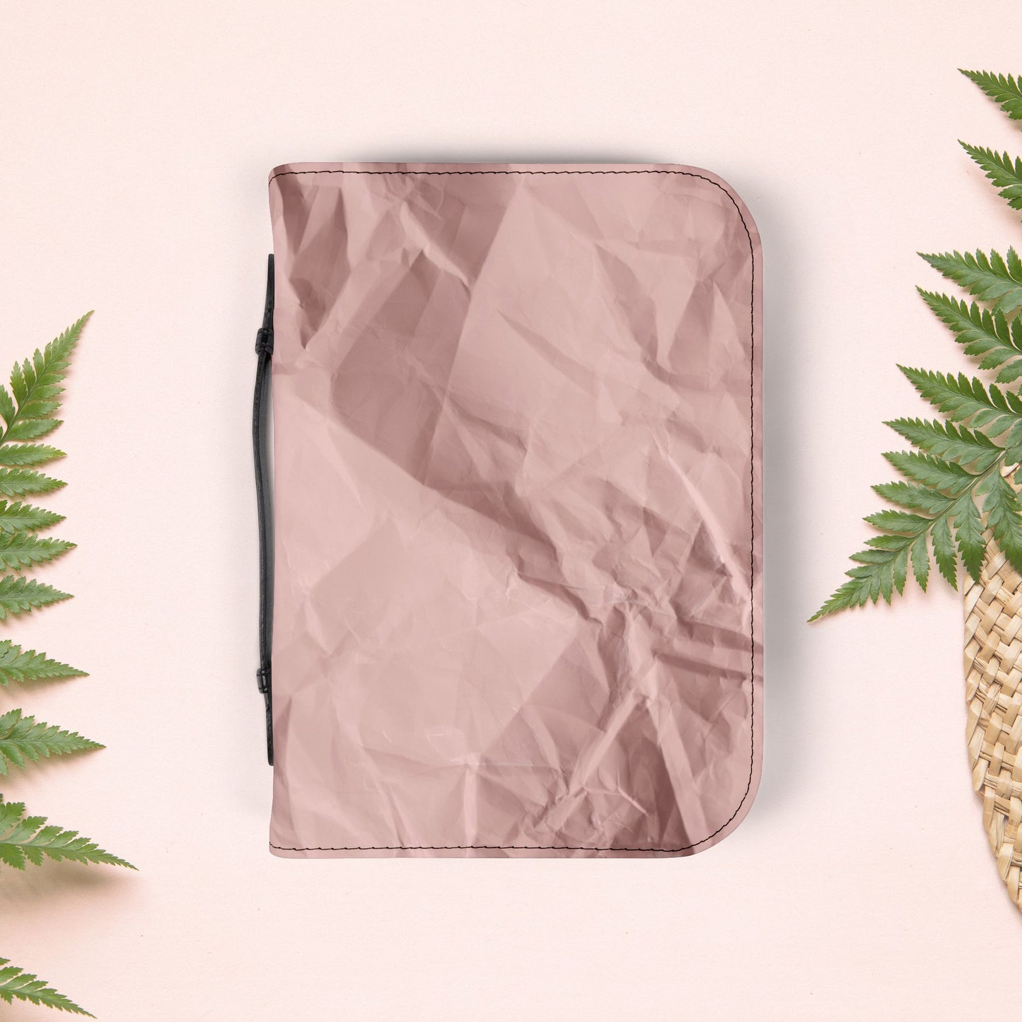Wrinkled Blush Pink Paper Book Cover