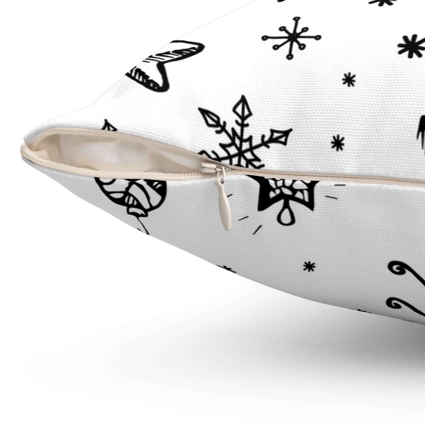 Black & White Christmas Square Pillow