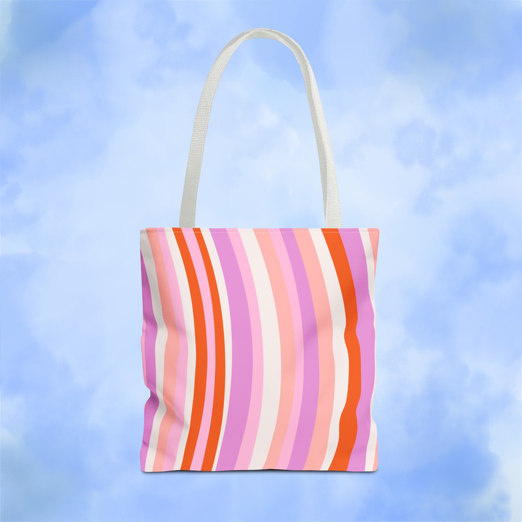 Retro Groovy Waves Tote Bag