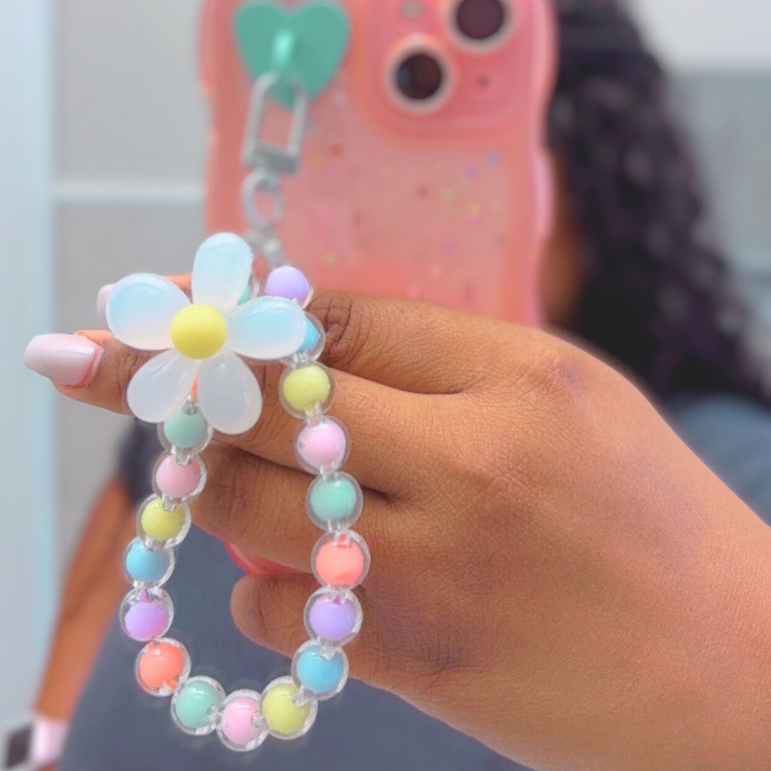 Pastel Flower Rainbow Beaded Charm Accessory