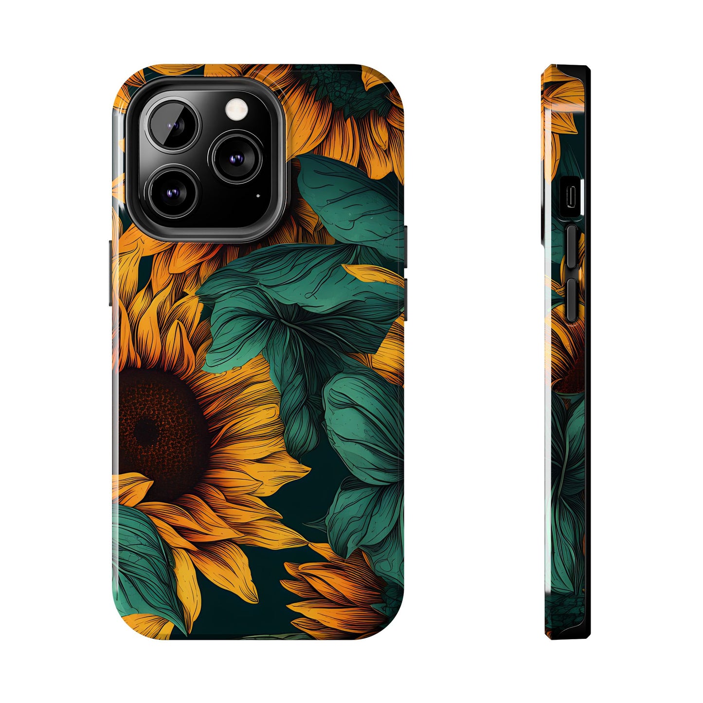 Dark Sunflower Phone Case (Apple & Android)