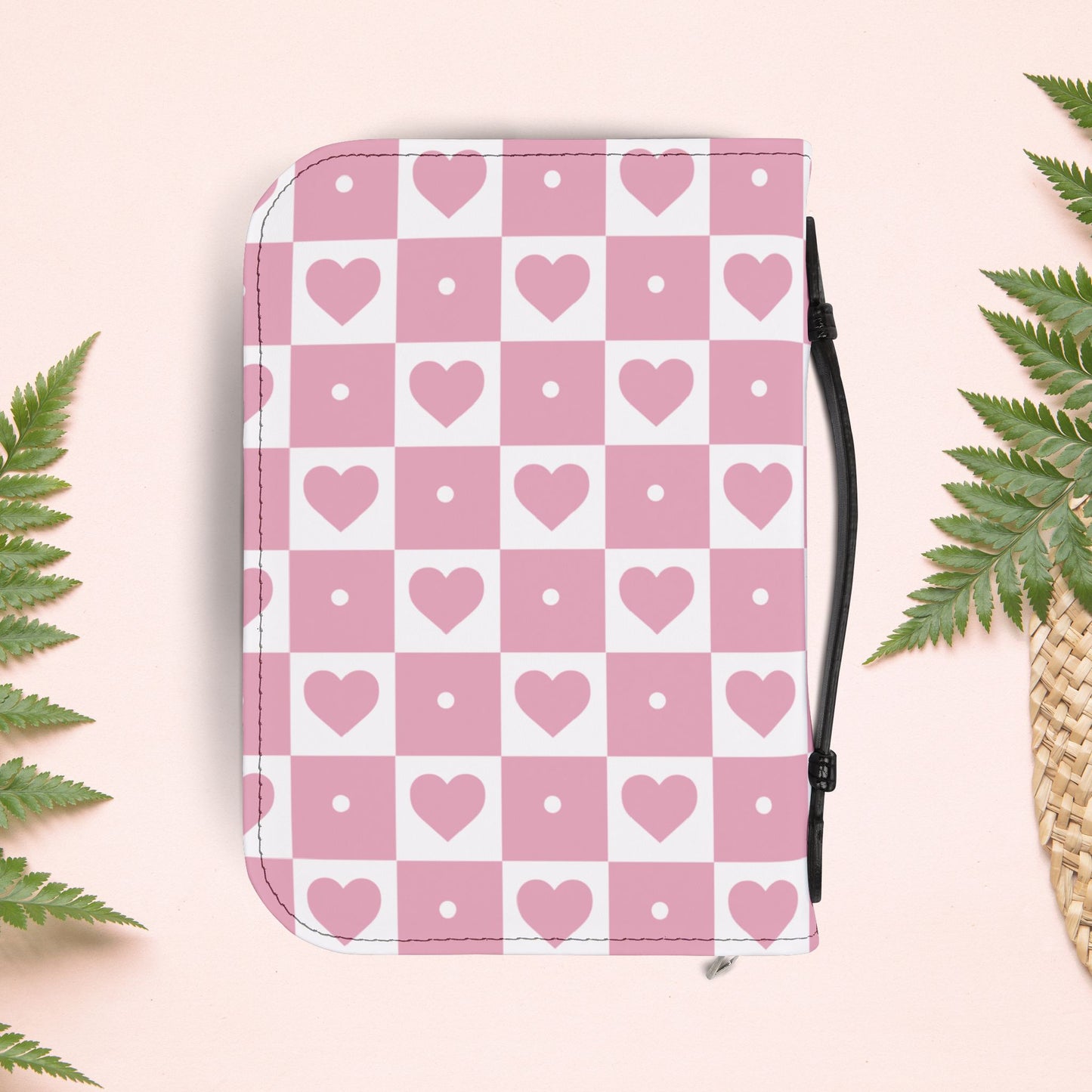 Pink Checkered Hearts Book Cover
