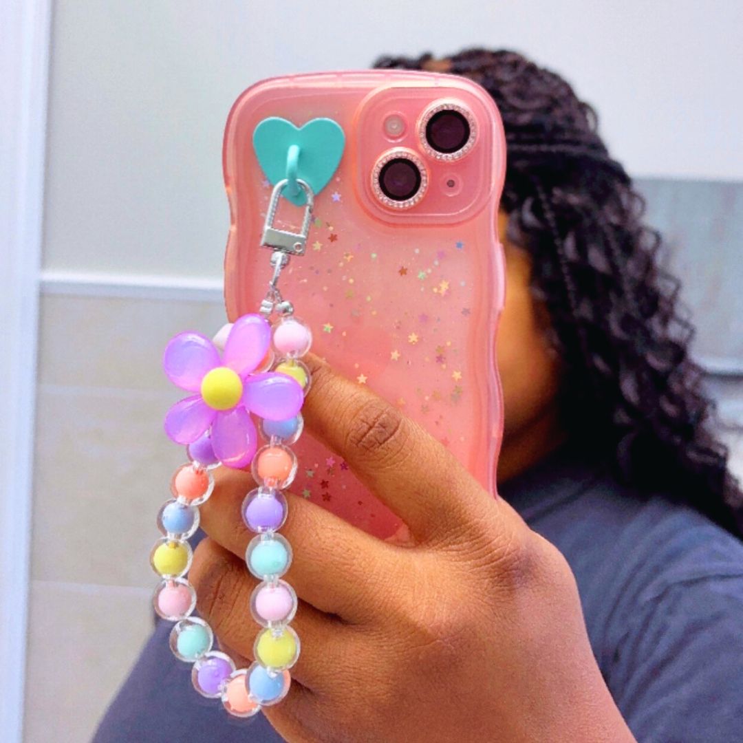 Pastel Flower Rainbow Beaded Charm Accessory