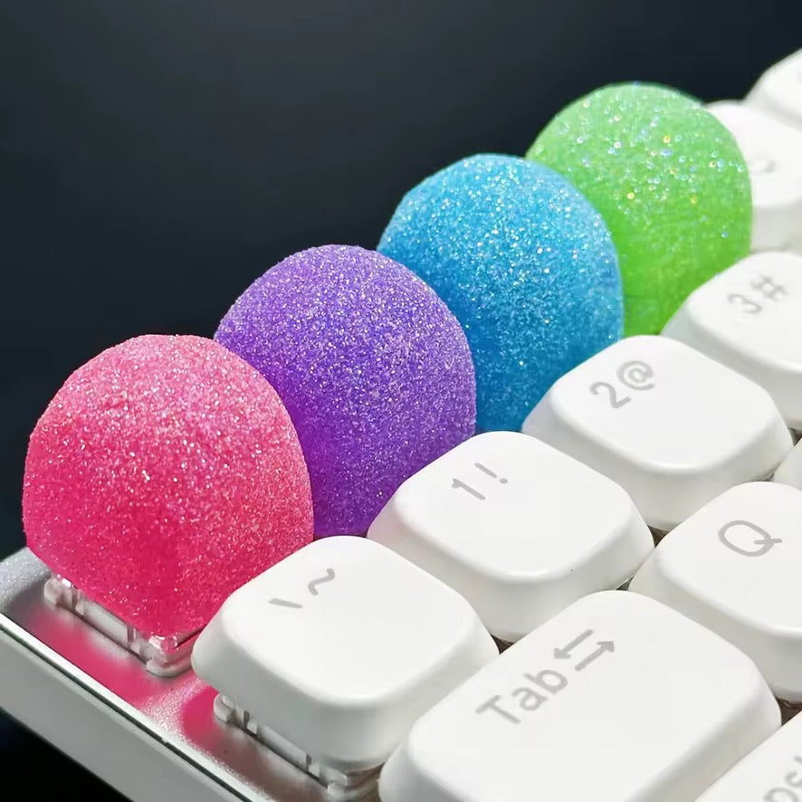 Glitter Gumdrop Decorative Accent Keycaps Set