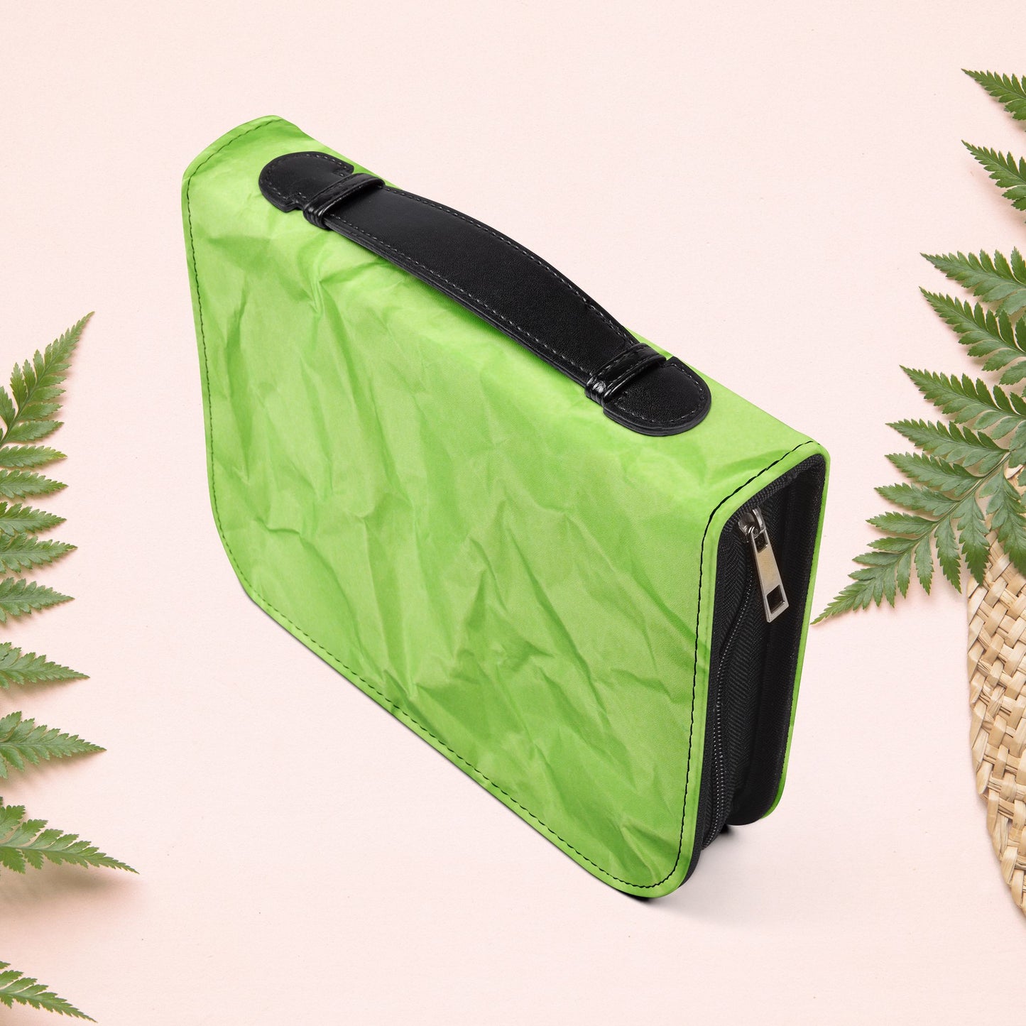 Wrinkled Apple Green Paper Book Cover