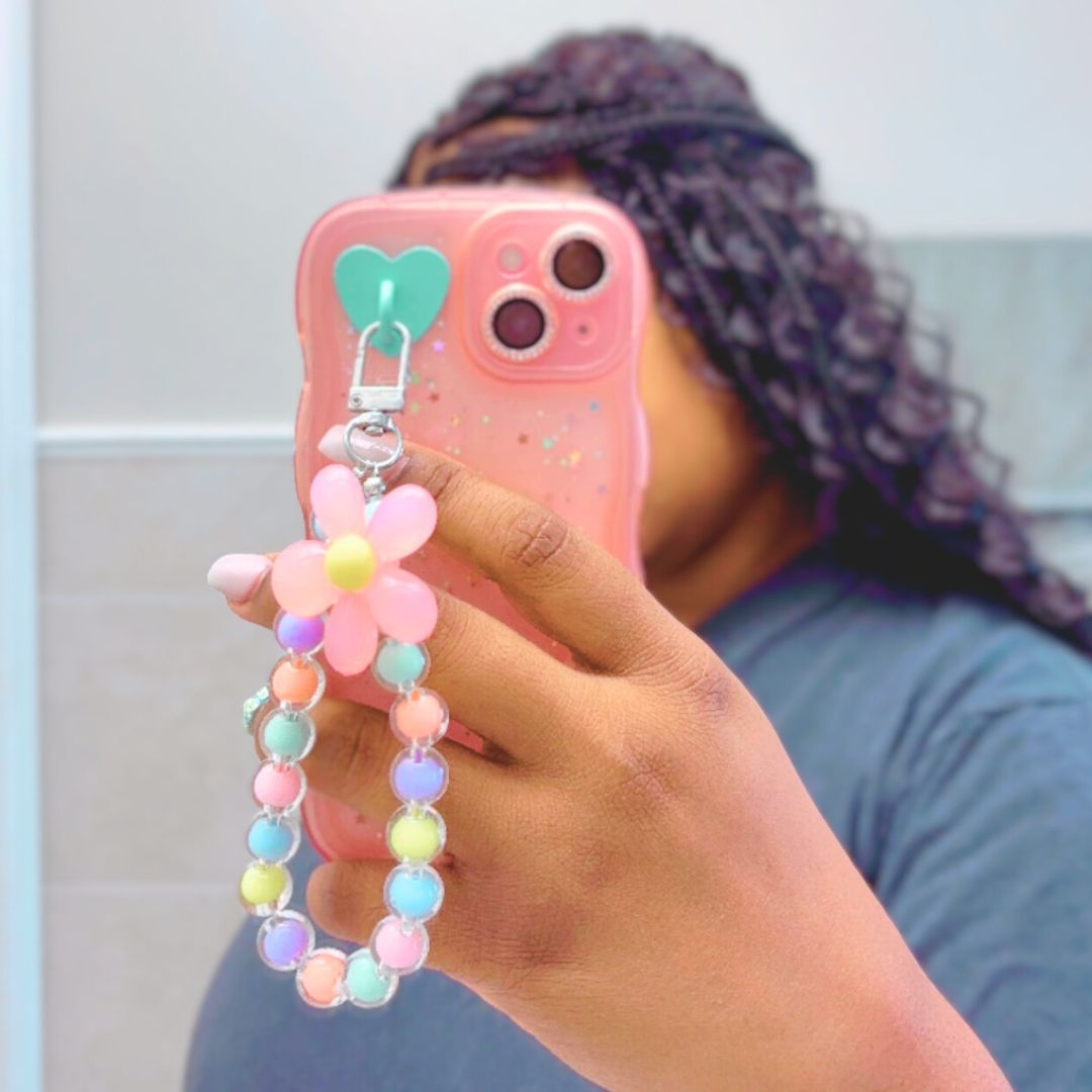 Pastel Flower Rainbow Beaded Charm Accessory