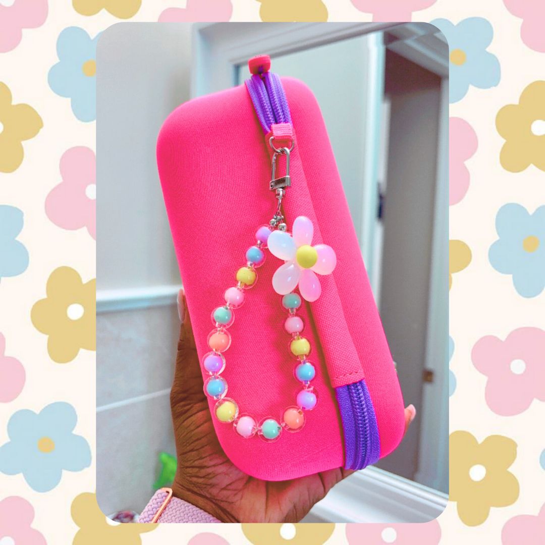 Pastel Flower Rainbow Beaded Charm Accessory