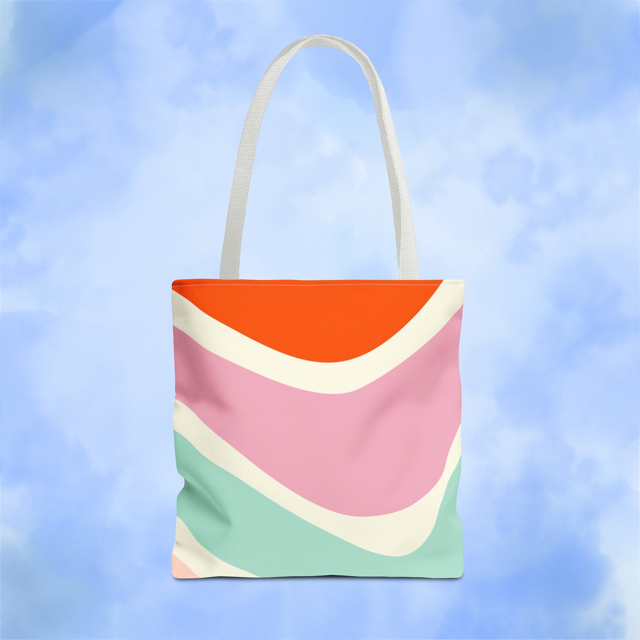 Retro Color Wave Tote Bag