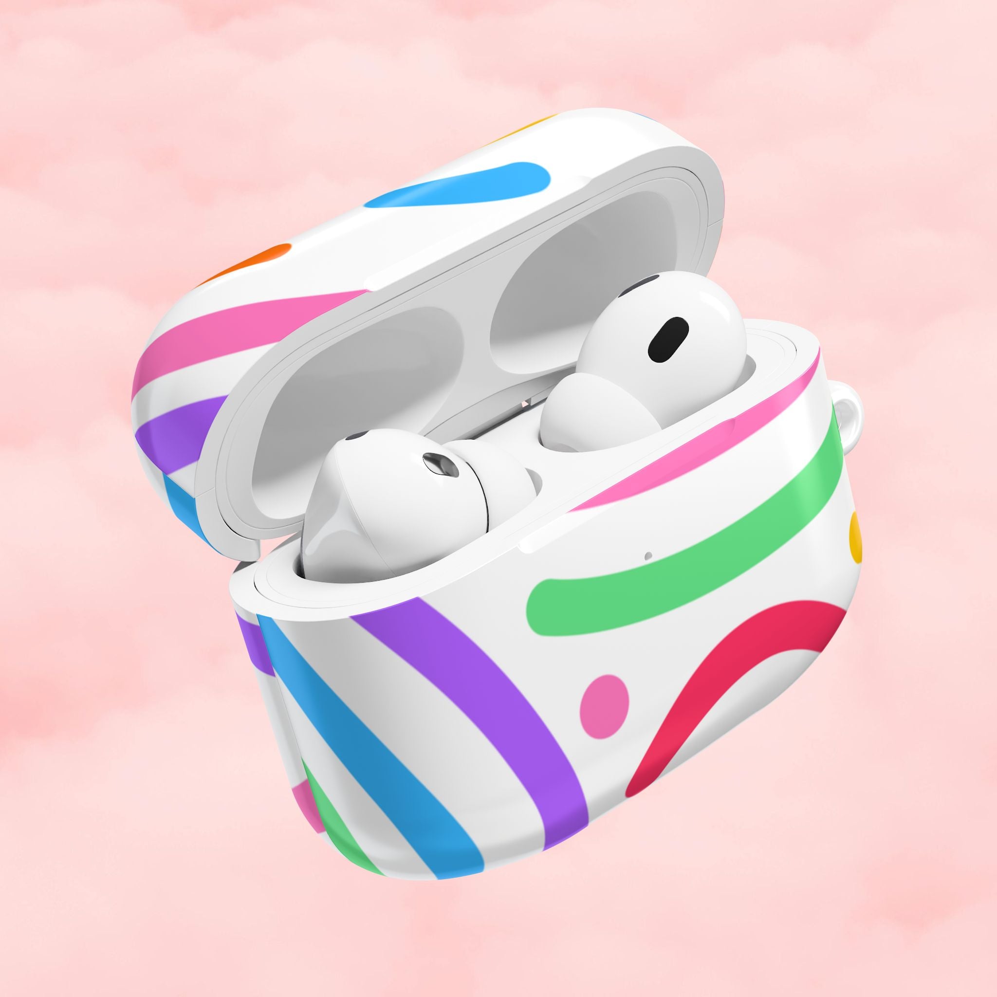 Vibrant Colorful Swirls AirPod Case