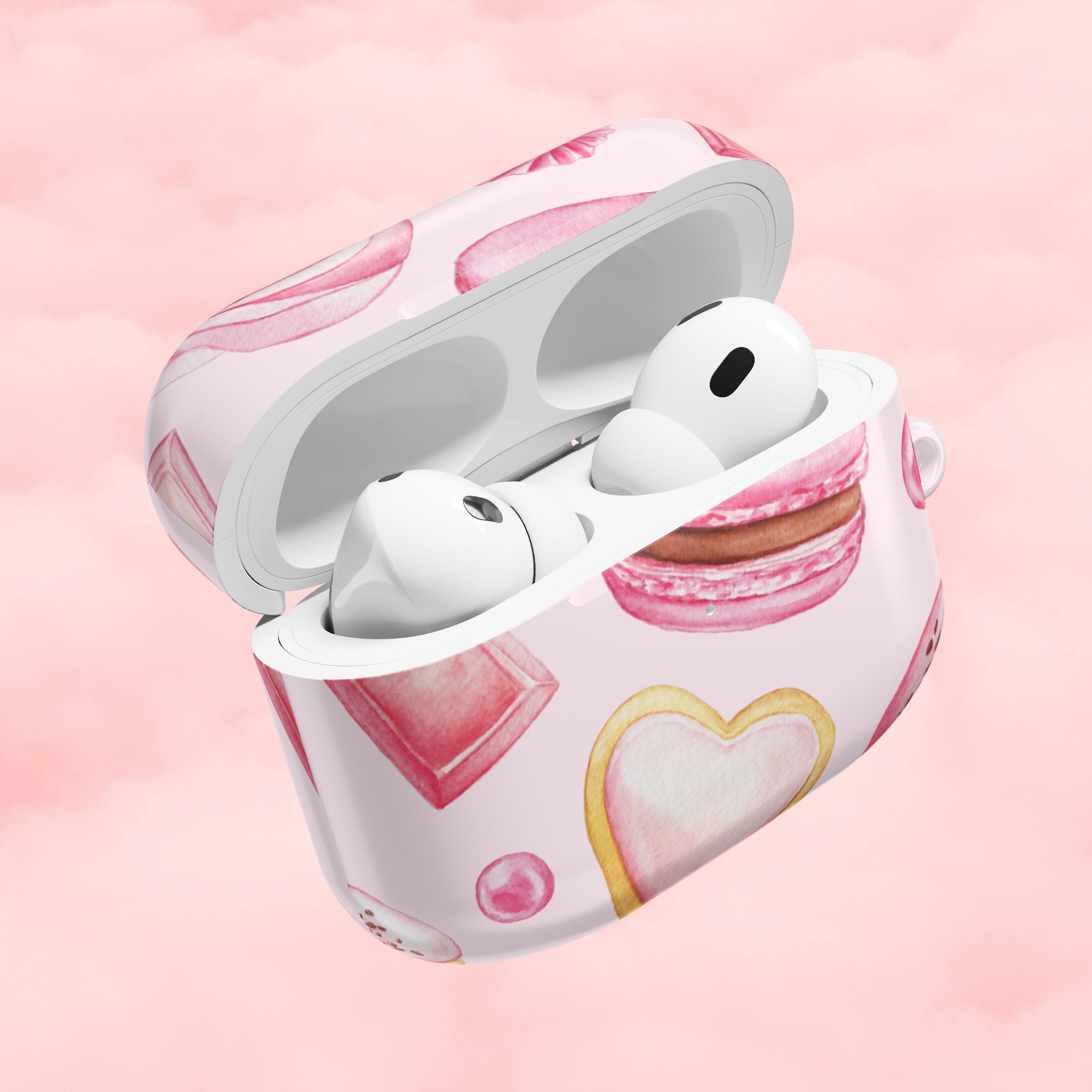 Pink Macaron Sweets Airpod Case
