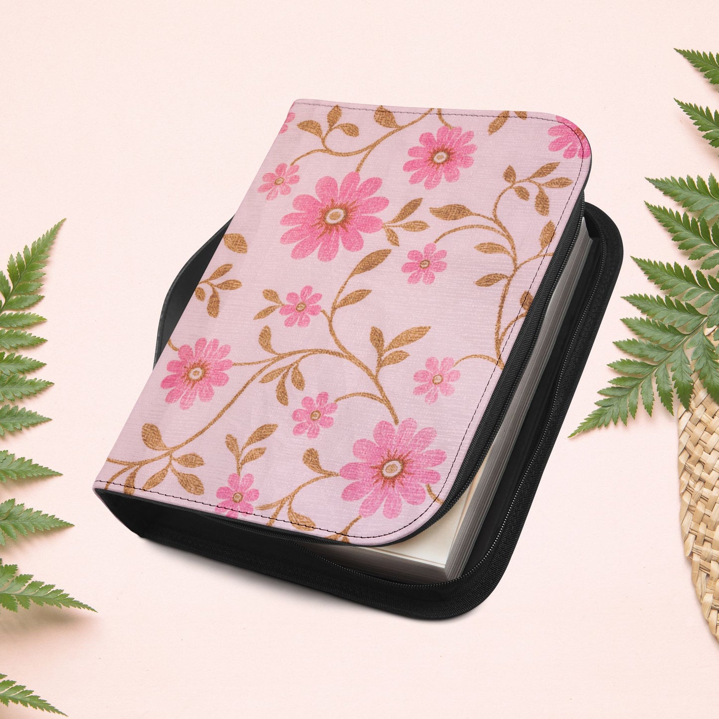 Vintage Pink Floral Book Cover
