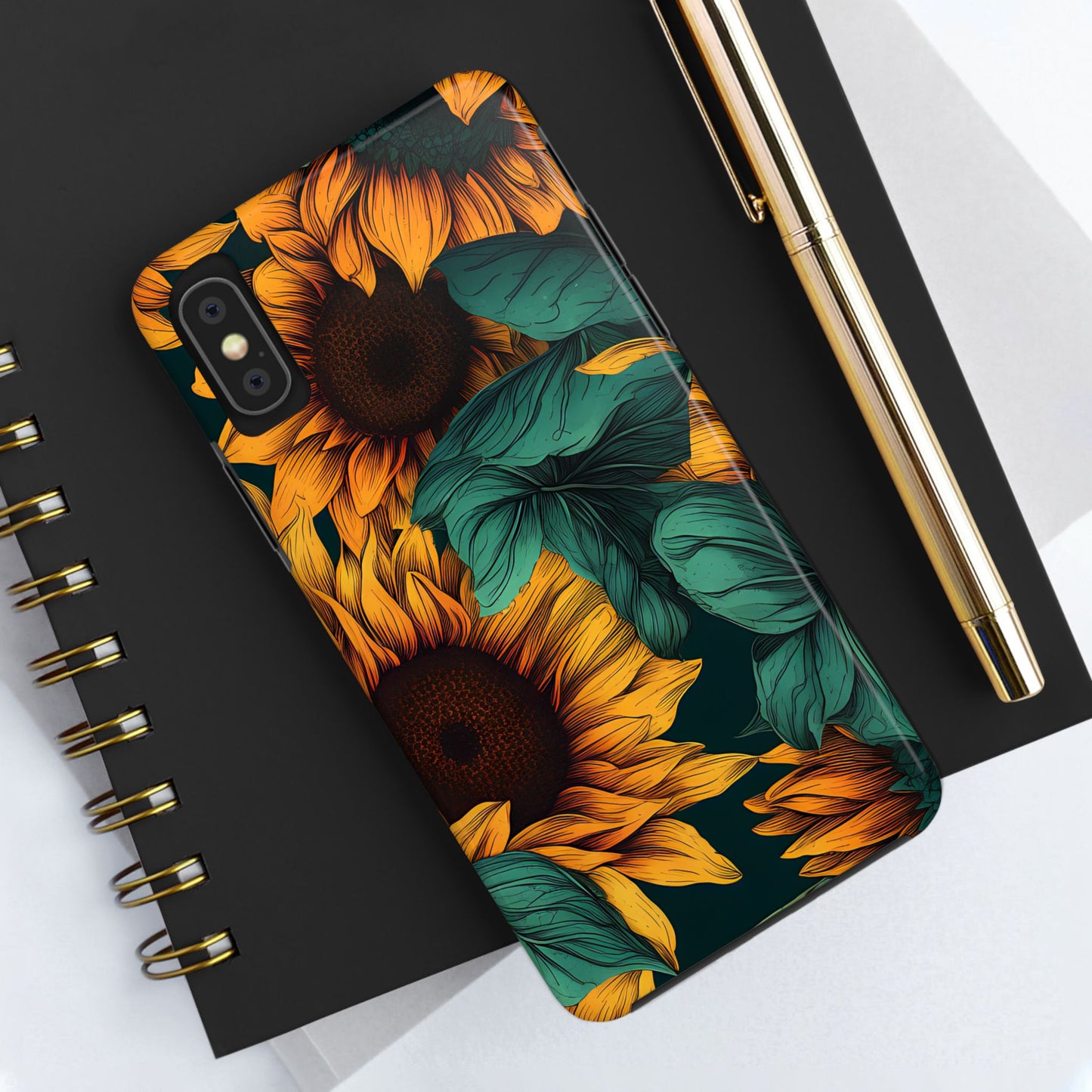 Dark Sunflower Phone Case (Apple & Android)