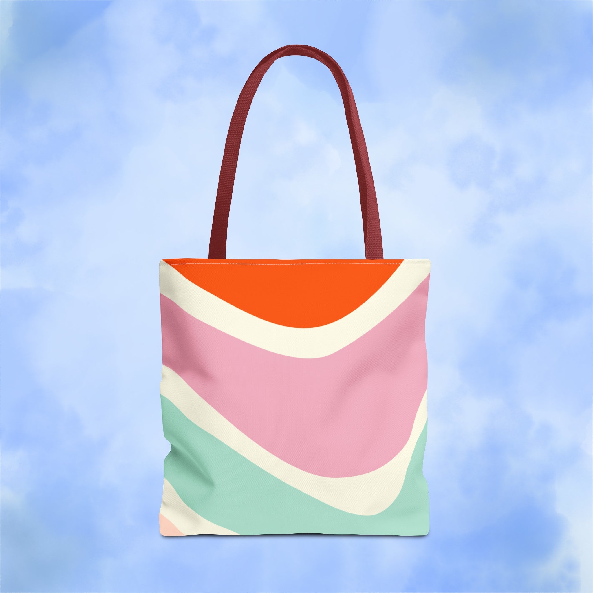 Retro Color Wave Tote Bag